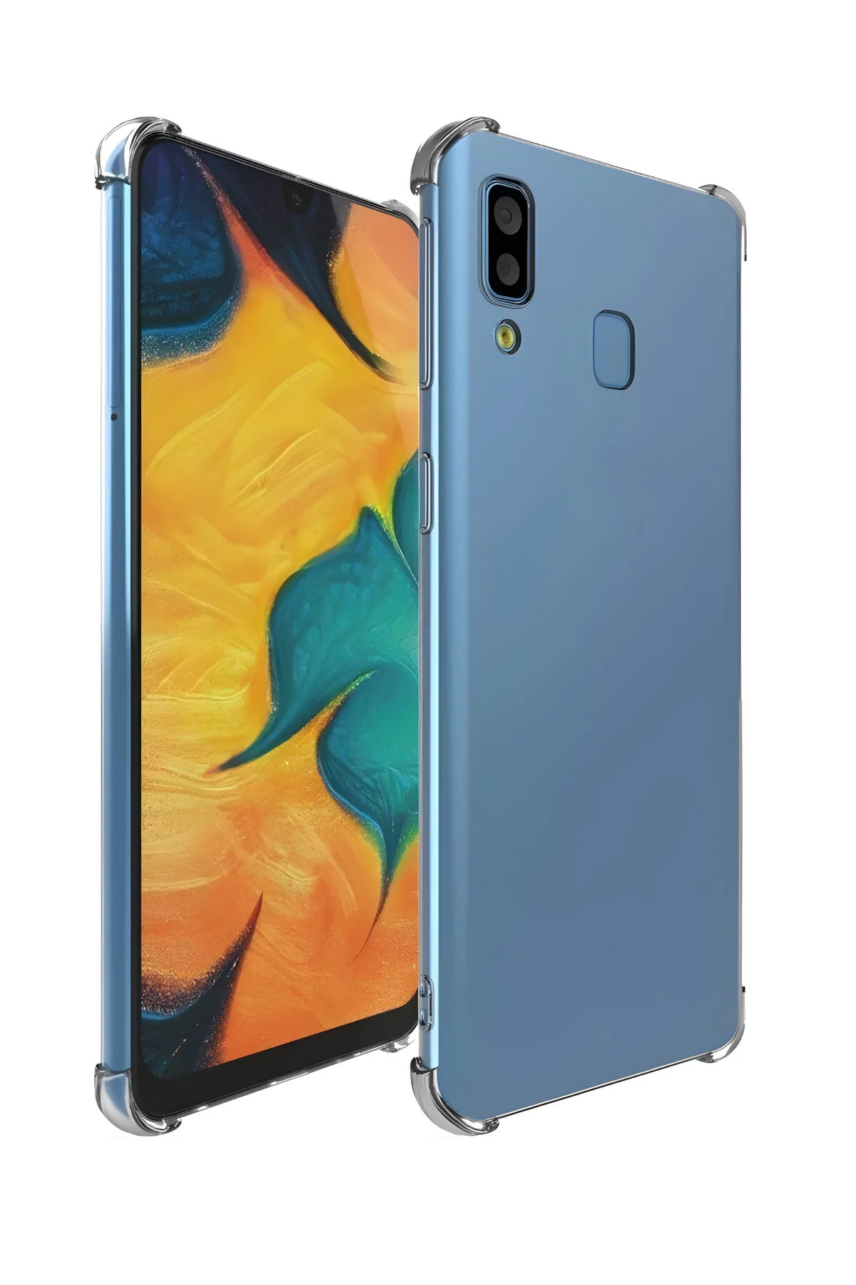 کاور و قاب محافظ دوربین ضد ضربه SAMSUNG GALAXY A20 A30 پوشش سیلیکونی شفاف انعطاف پذیر فیبکس Fibaks