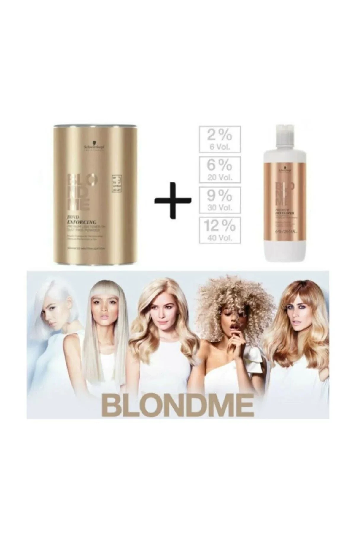 BLONDME باز کننده حجیم حجیم 9 حجیم 450 گرم اکسیدان 6٪ حجم 20 1000 میلی لیتر
