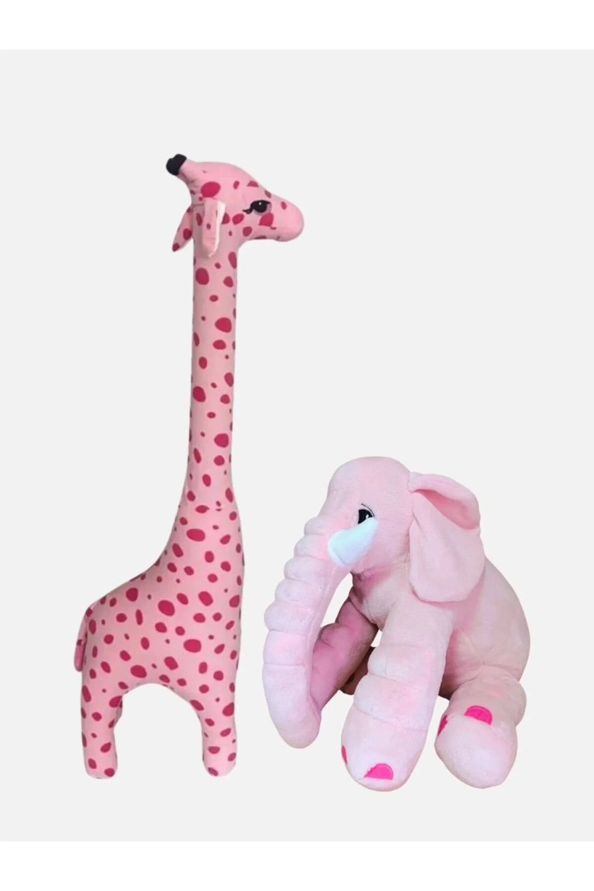 اسباب بازی های پشمی زرافه مخمل دار 100 سانتی متری همبازی من و فیل دوست خوابیده GRAN TOYS