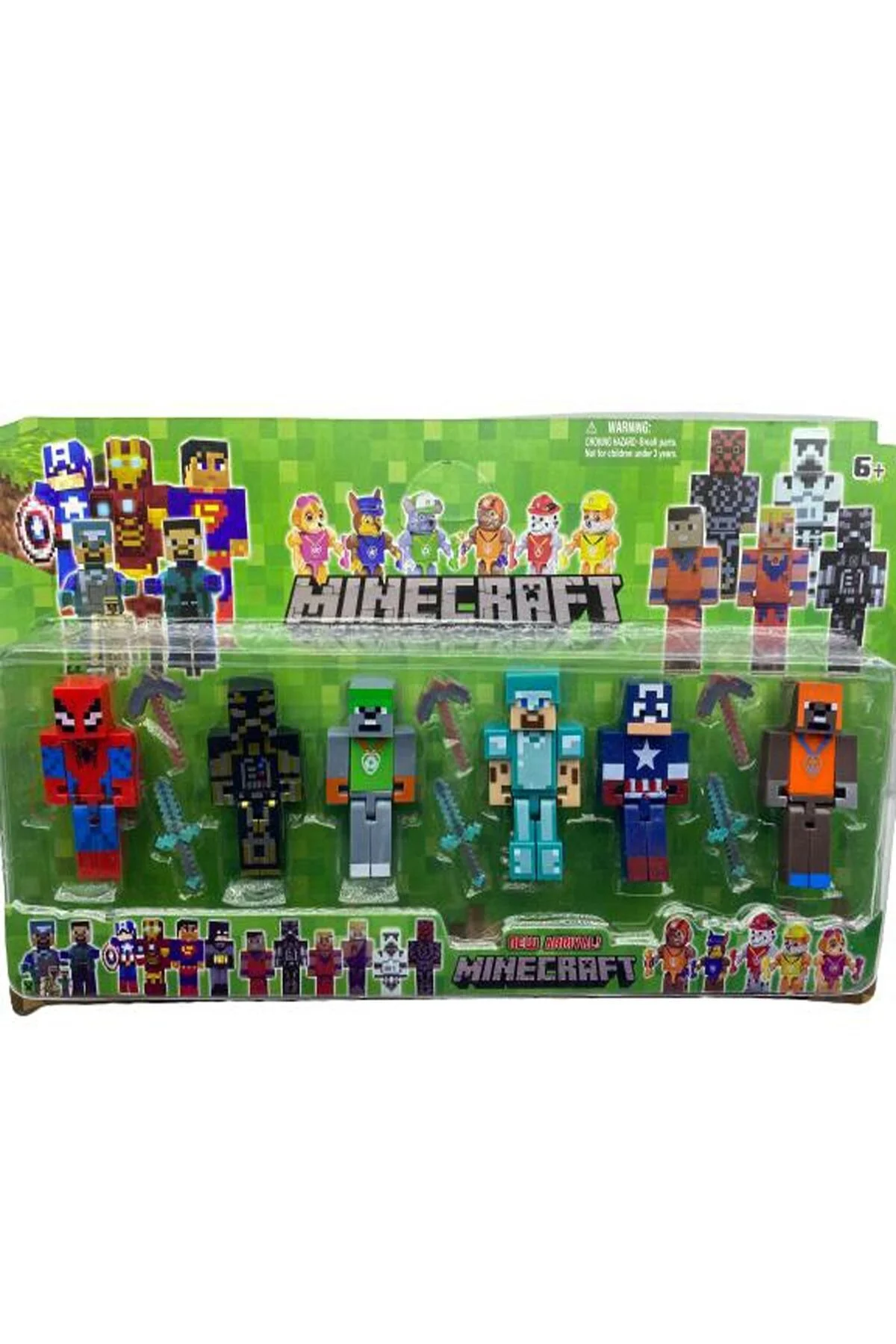 اسباب بازی های فیگور دیگر AVENGERS FIGURE 12 PIECES اورجینال Minecraft