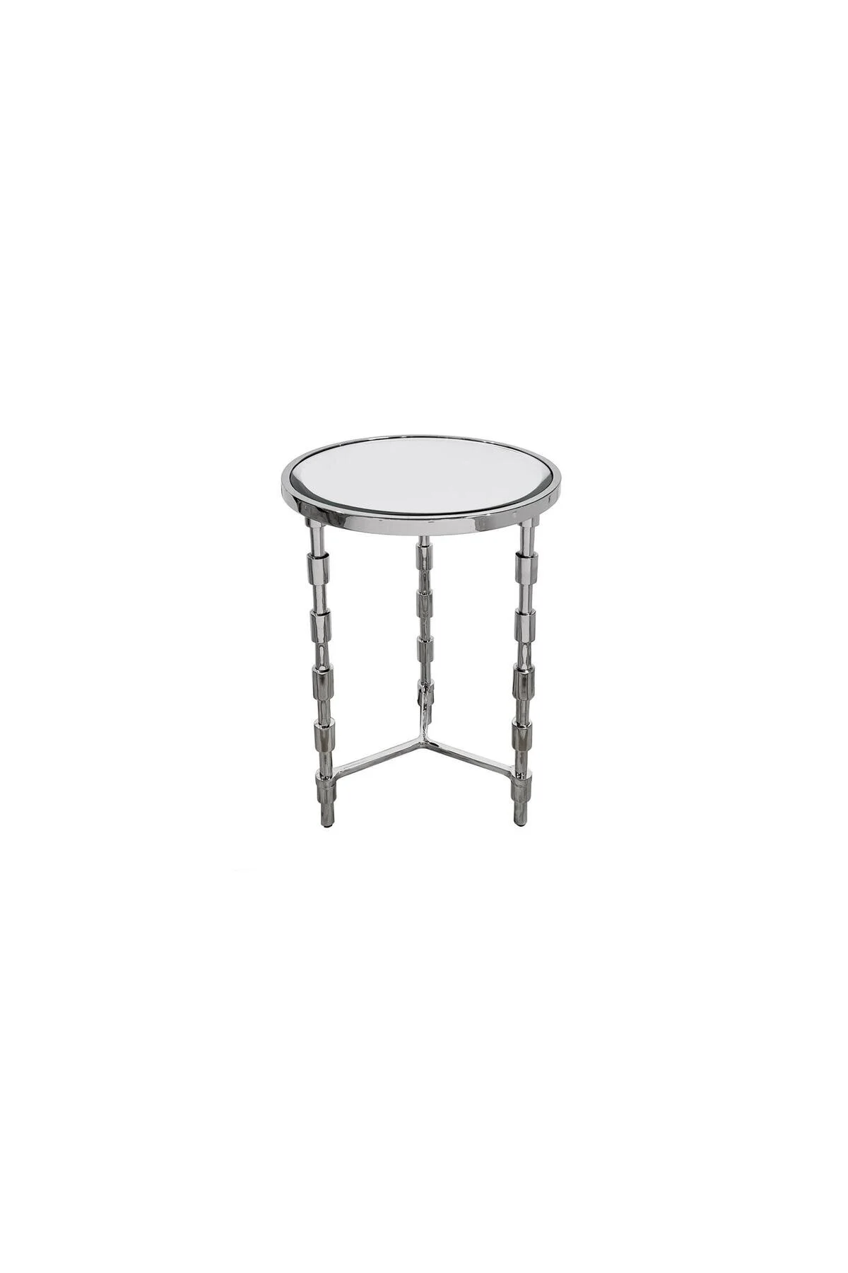 میز بغل مبلی قهوه گرد با پای فلزی آینه 41X66CM Mikasa Moor