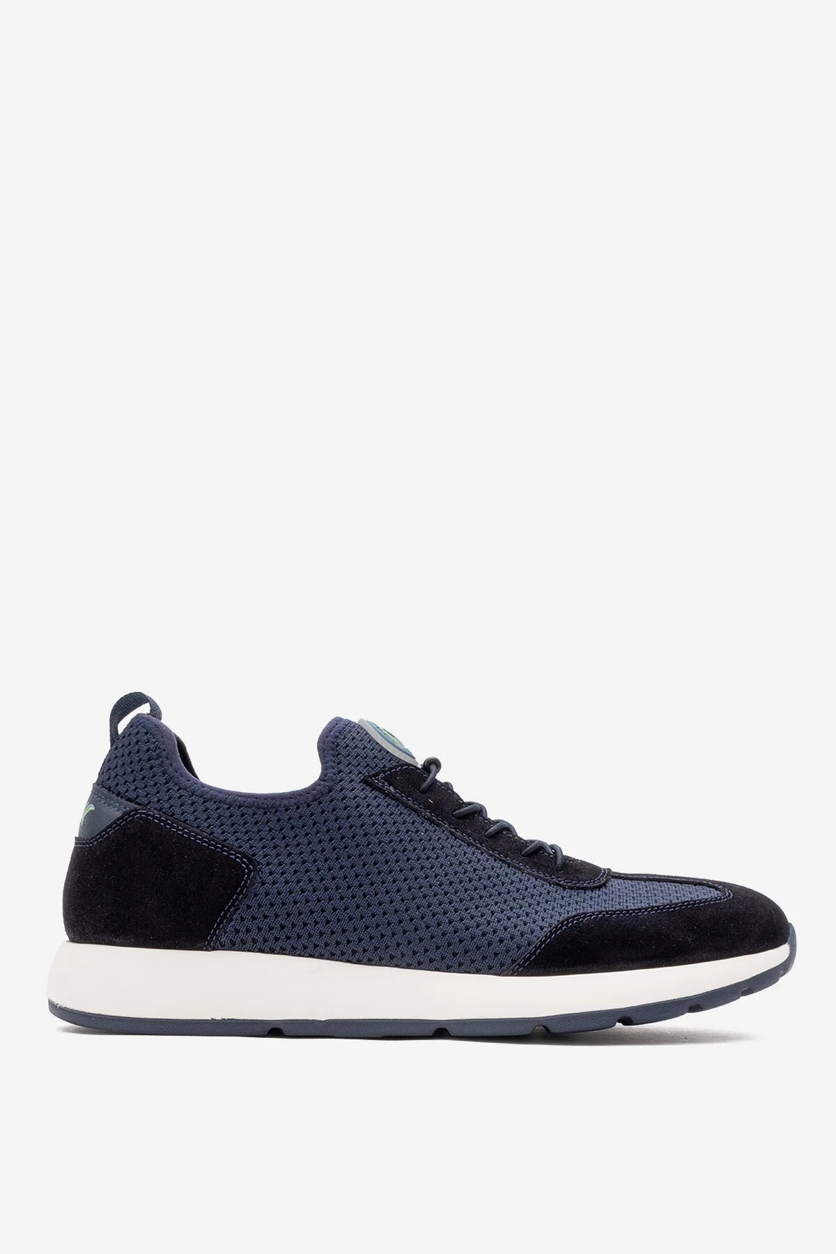کفش تنیس ورزشی آبی مردانه راحتی روزانه را گمراه می کند چرم واقعی CR 2677 NAVY BLUE دری کلاب Dericlub