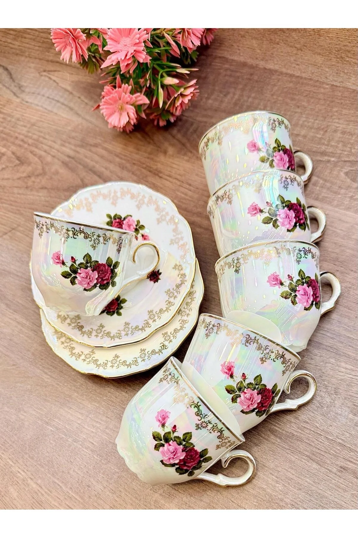 فنجان قهوه مجموعه چینی 6 PERSON ESTERHOMEDECOR hediye