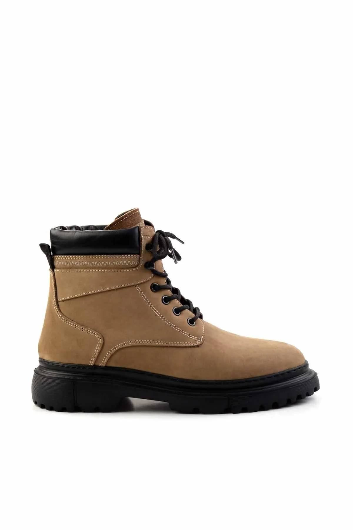 چکمه و بوت مردانه چرم طبیعی SAND NUBUCK Bambi