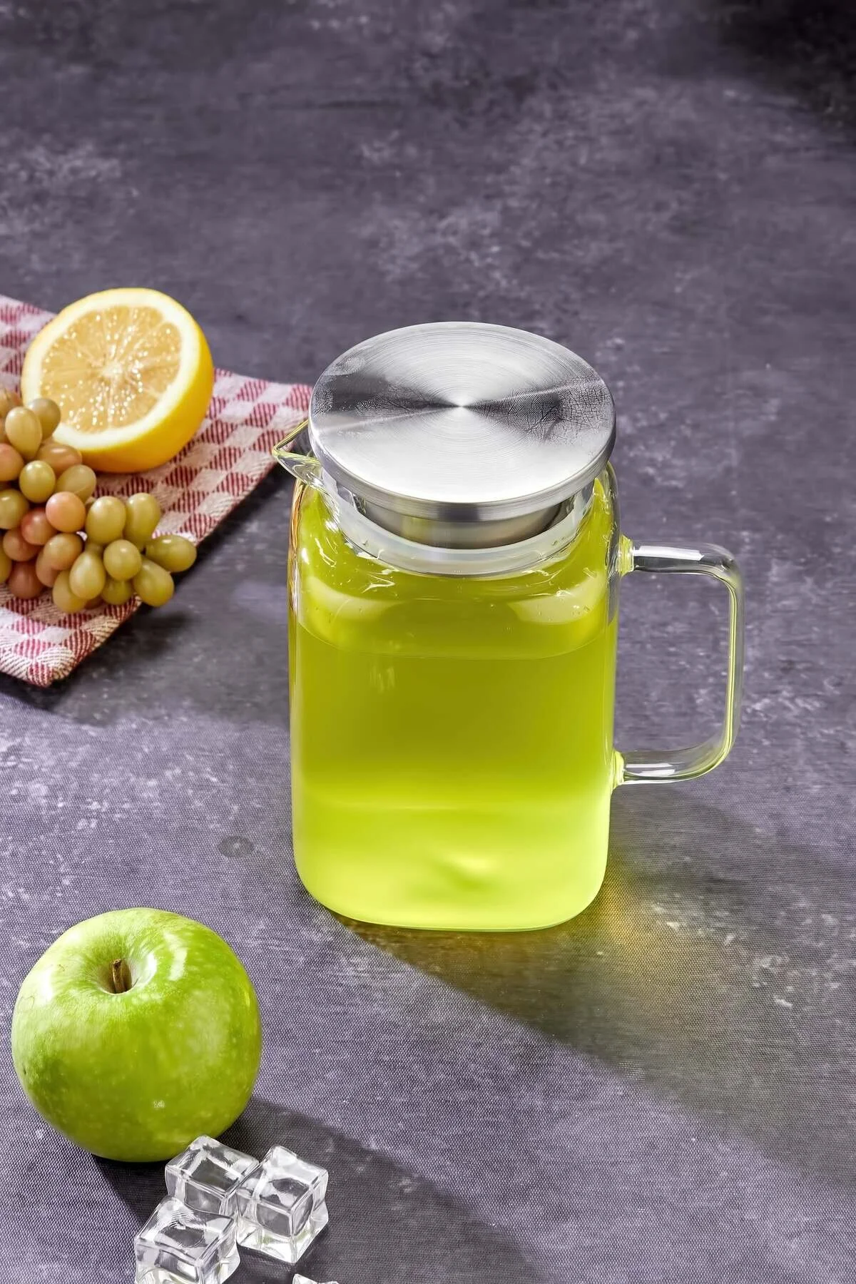 پارچ و تنگ 2 کوزه شیشه ای BOROSILICATE مقاوم در برابر حرارت درب استیل ضد زنگ استفاده شیک سالم Cooker