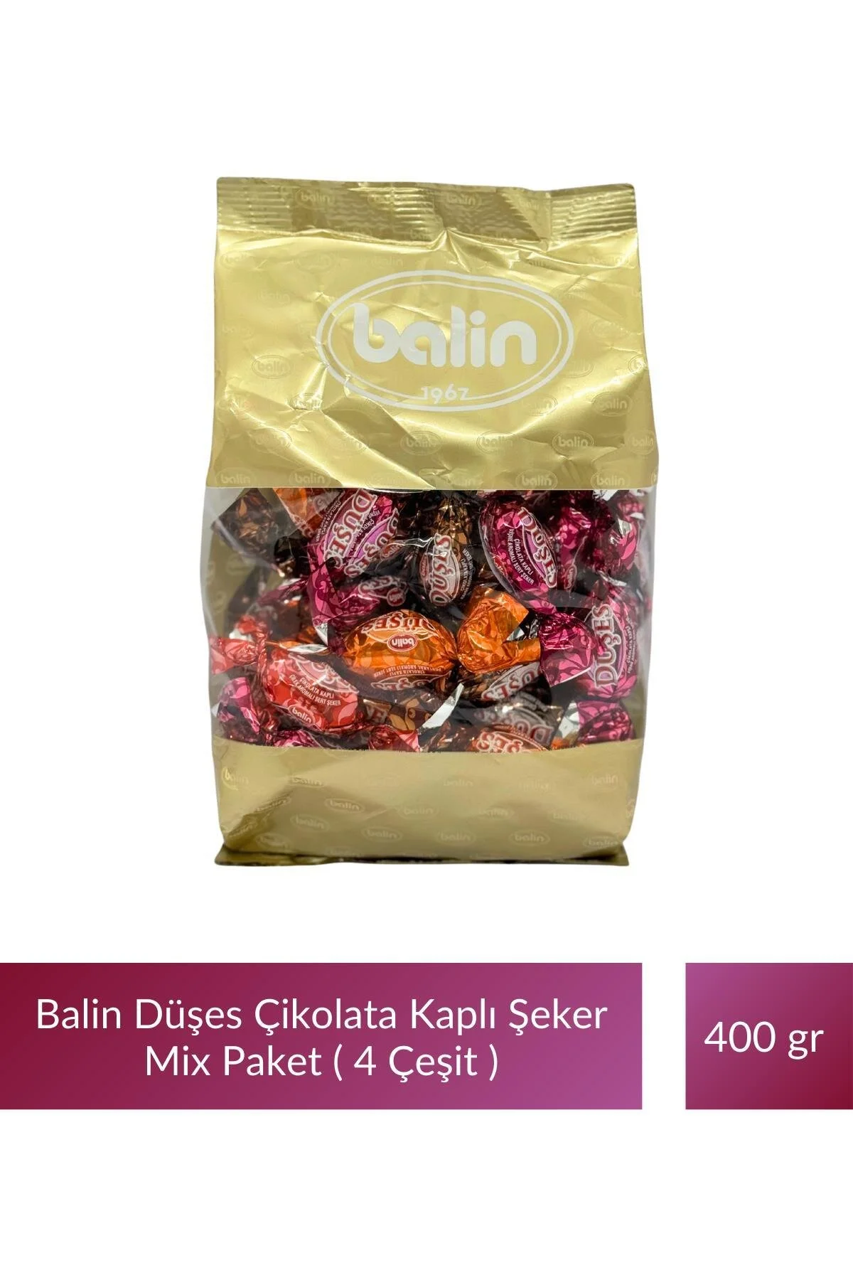 آبنبات و شیرینی میکس آب نبات با روکش شکلاتی BALIN DUCHESS 4 نوع 400 گرم قهوه دونیاسی Kahve Dünyası