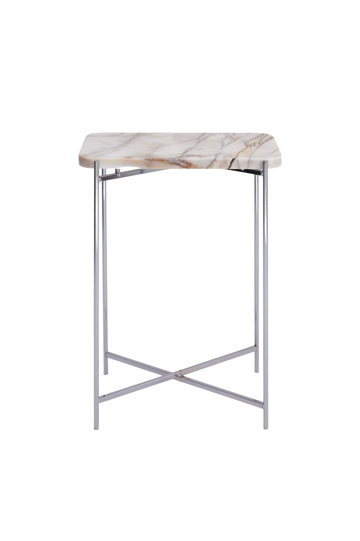میز بغل مبلی RADIX MARBLE SIDE COFFEE TOWN KOMIDIN FOOT CHROME Marmony Concept