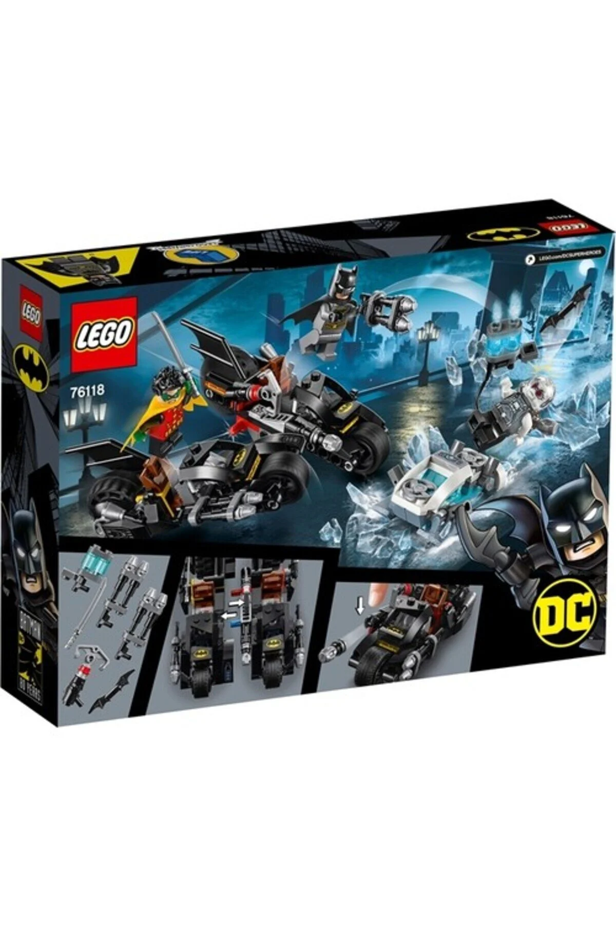 لگو SUPER HEROES 76118 MR. FREEZE BATCYCLE BATTLE اورجینال LEGO