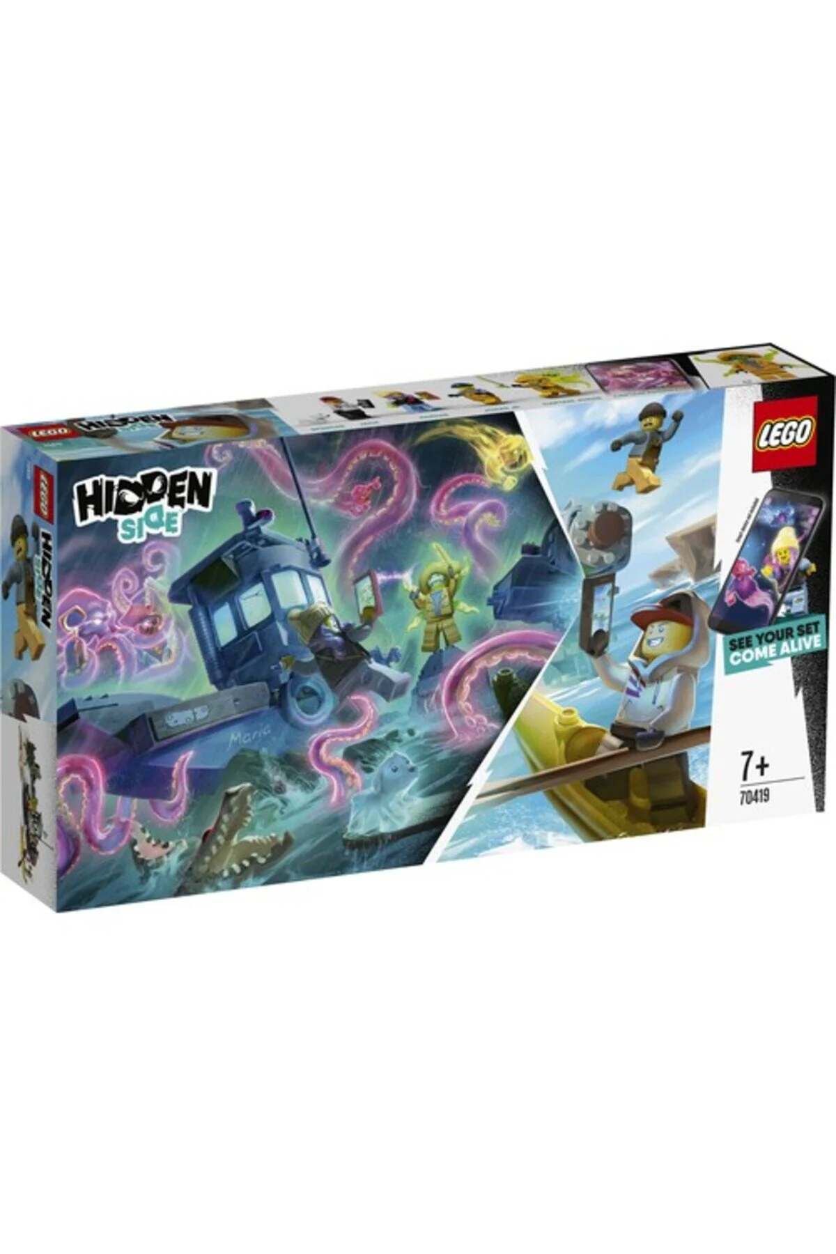 لگو و اسباب بازی های ساخت محور HIDDEN SIDE 70419 WRECKED SHRIMP BOAT اورجینال LEGO