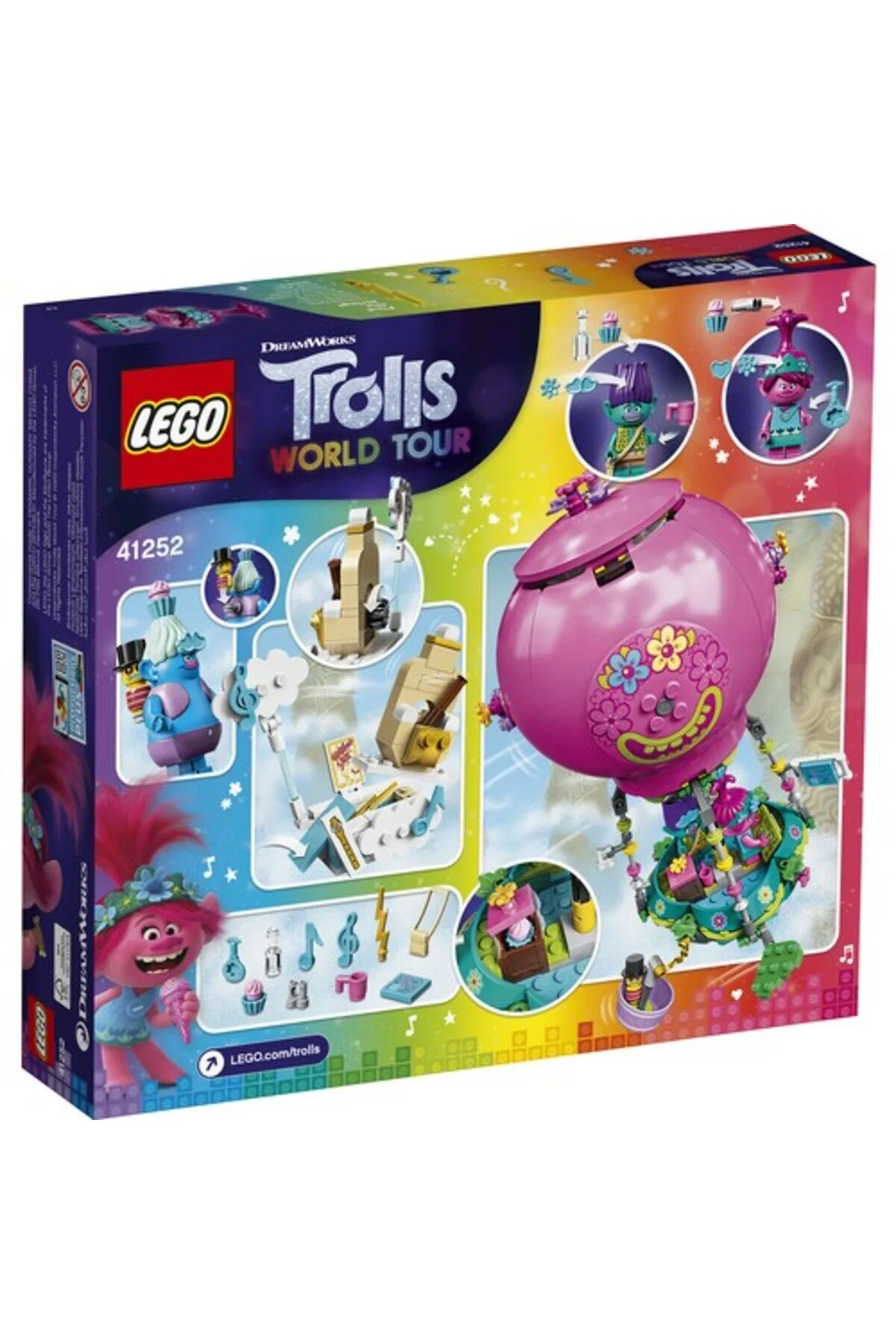 لگو و اسباب بازی های ساخت محور ® TROLLS WORLD TOUR ماجراجویی پاپی با بالون هوای گرم 41252 از ترکیه LEGO