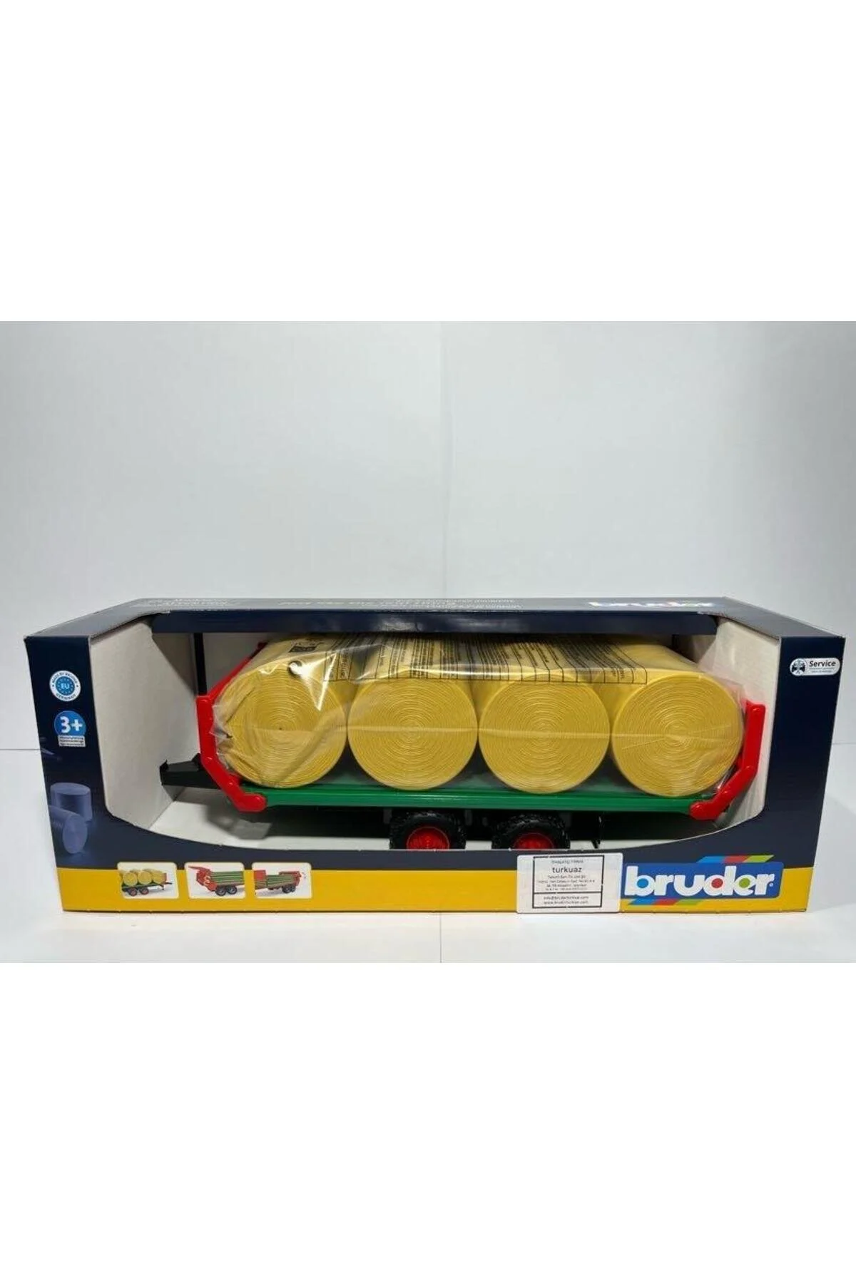 ماشین اسباب بازی MUARTSHOP مدل مقیاس تریلر حمل و نقل SALI BALYALI GREEN 871301 Bruder