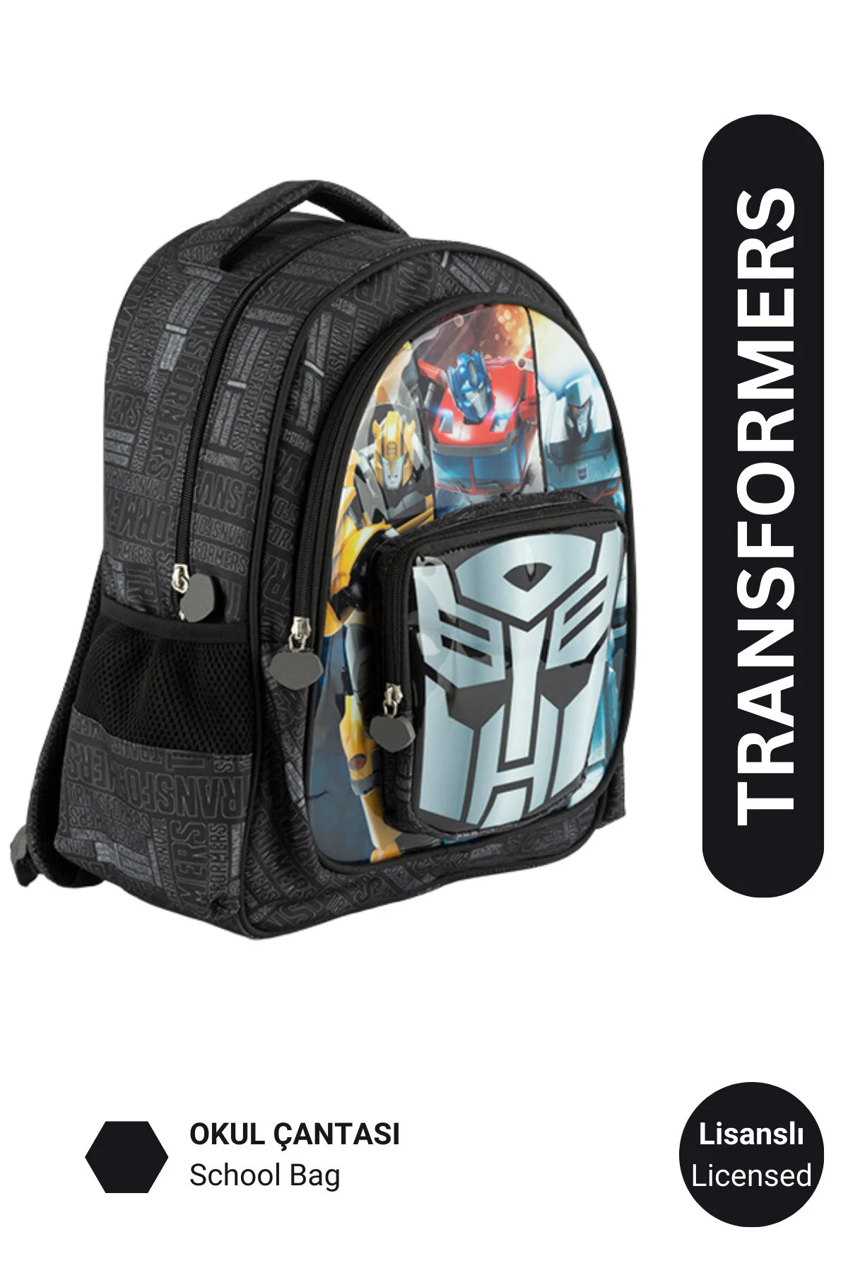 کیف مدرسه کودکان دارای مجوز طرح دار transformers