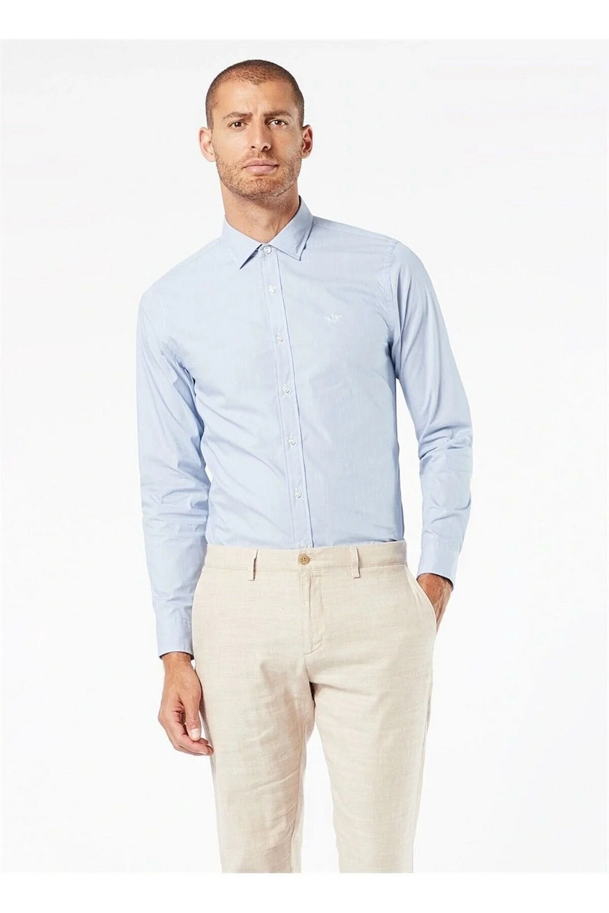 پیراهن / بلوز دکمه دار آبی مردانه به ​​طور منظم داکرز Dockers