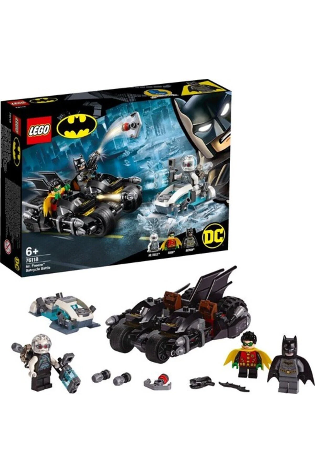 لگو SUPER HEROES 76118 MR. FREEZE BATCYCLE BATTLE اورجینال LEGO