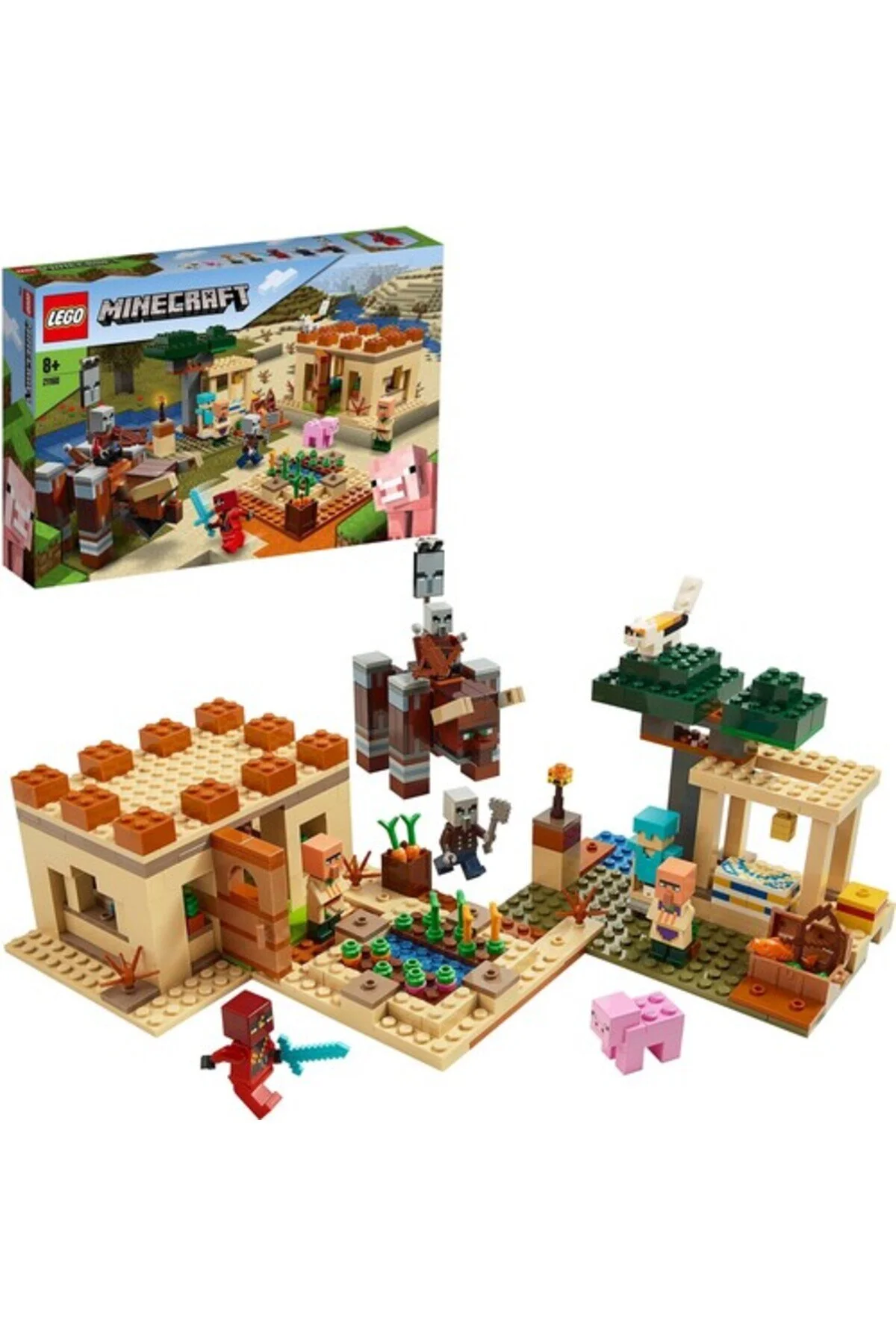 لگو و اسباب بازی های ساخت محور MINECRAFT 21160 THE ILLAGER RAID LEGO