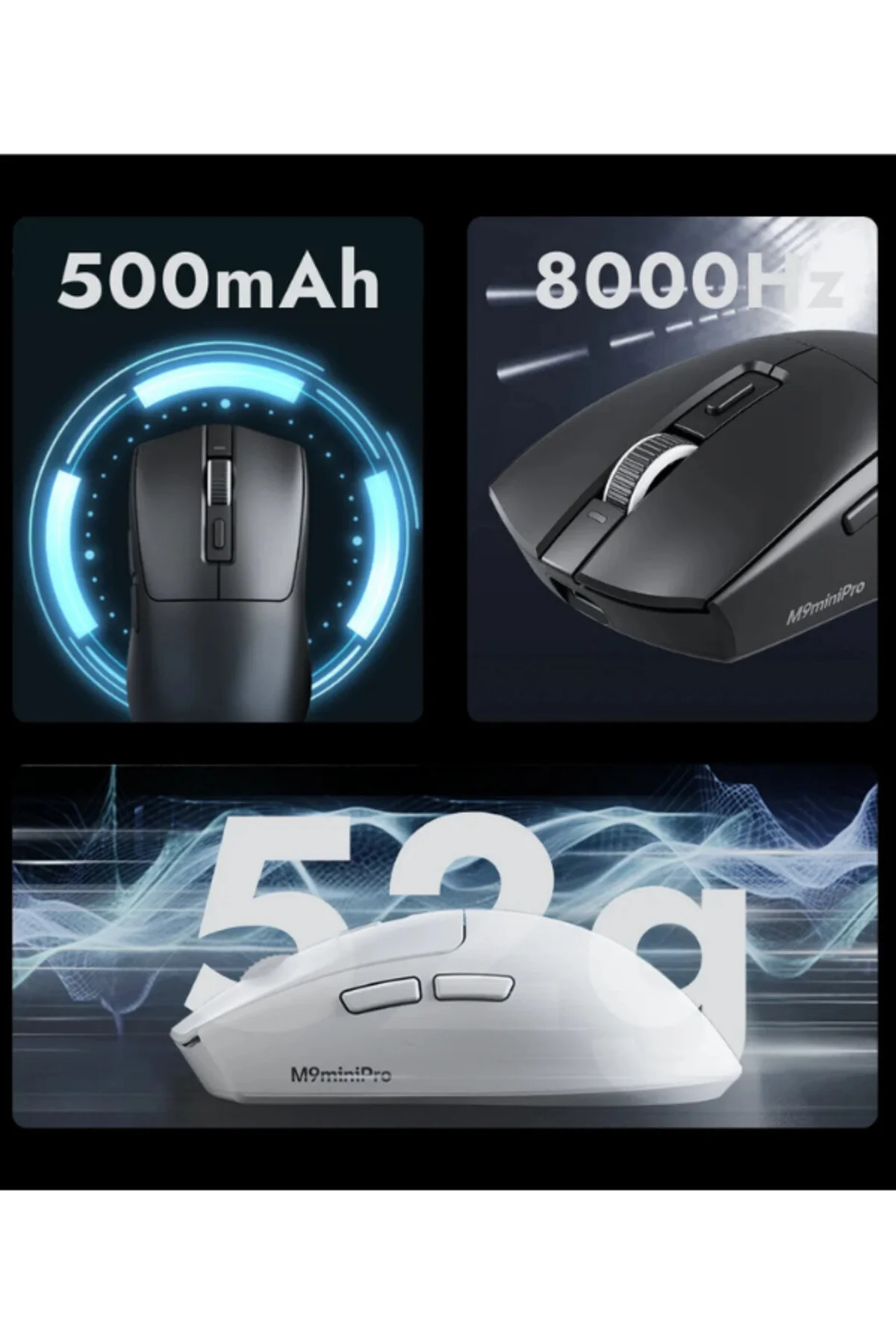 ماوس مخصوص بازی EWEADN M9 ULTRA PAW3395 KABLOSUZ OYUNCU MOUSE VE ULUGAMES