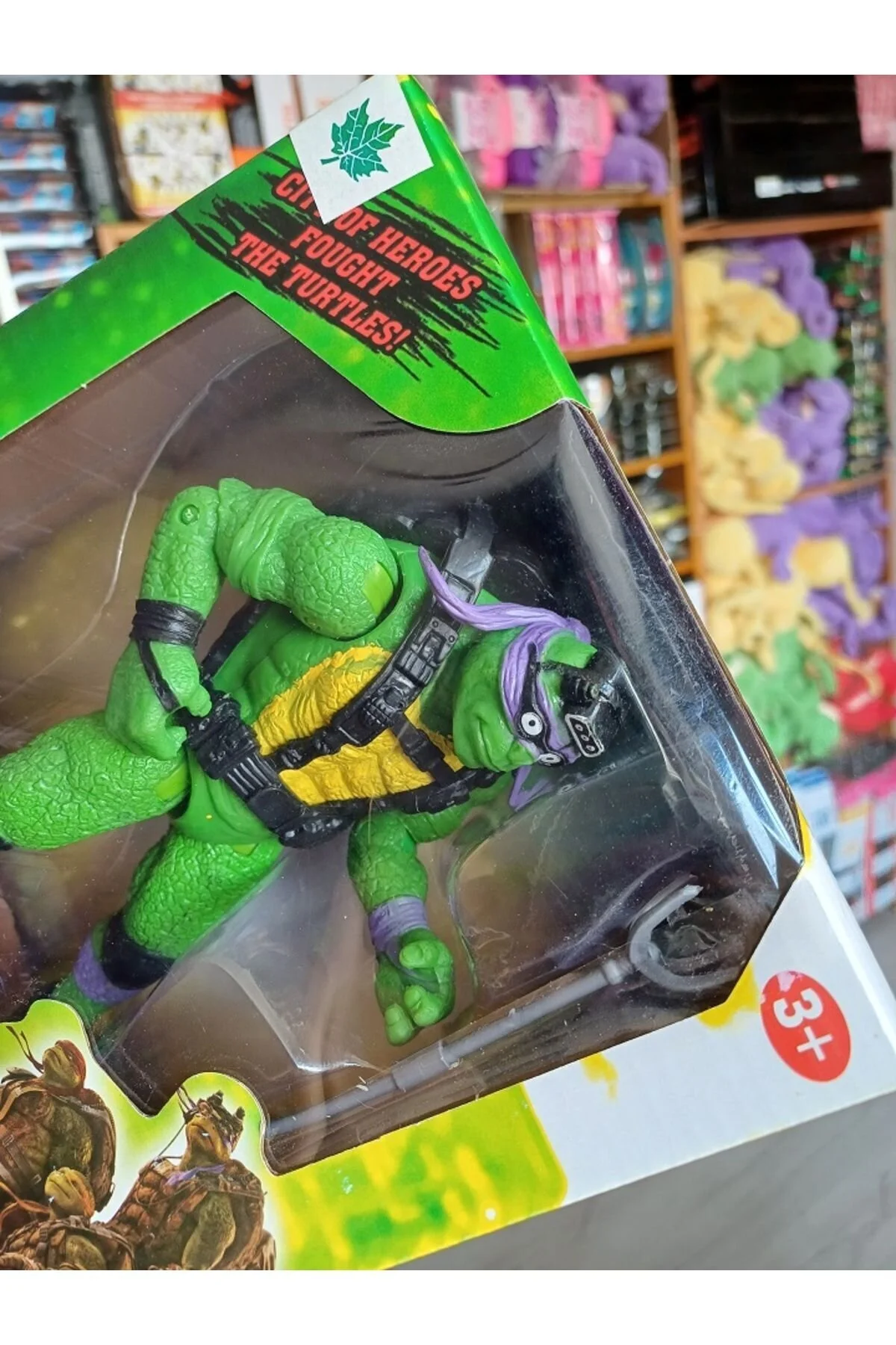 اسباب بازی های فیگور دیگر لاک پشت نینجا DONATELLO TEENAGE MUTANT HERO نشکن سنگین نیزه شکل OYUNCAKSAHİLİ