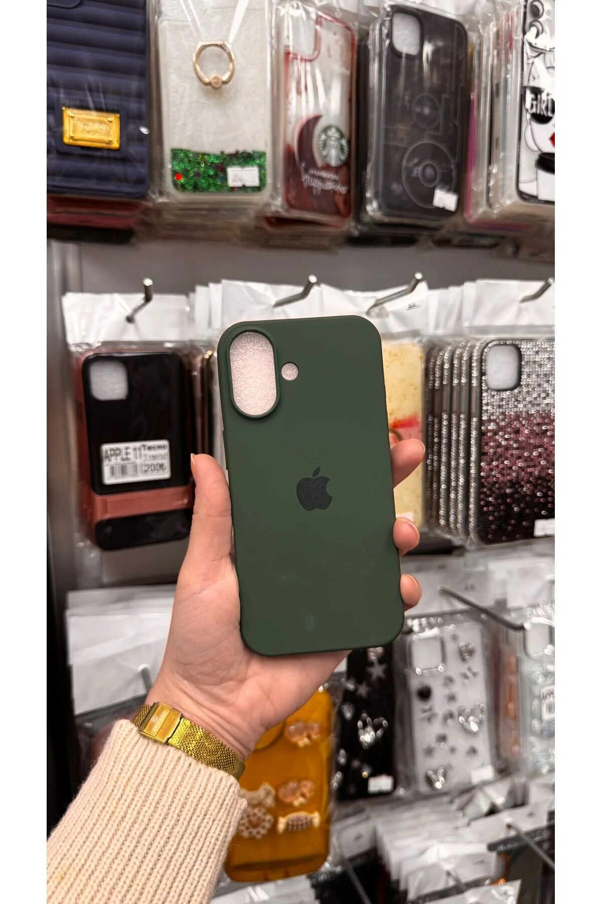 کاور و قاب APPLE IPHONE 16 سازگار با لانچر پایین بسته مخملی TECNOTREND