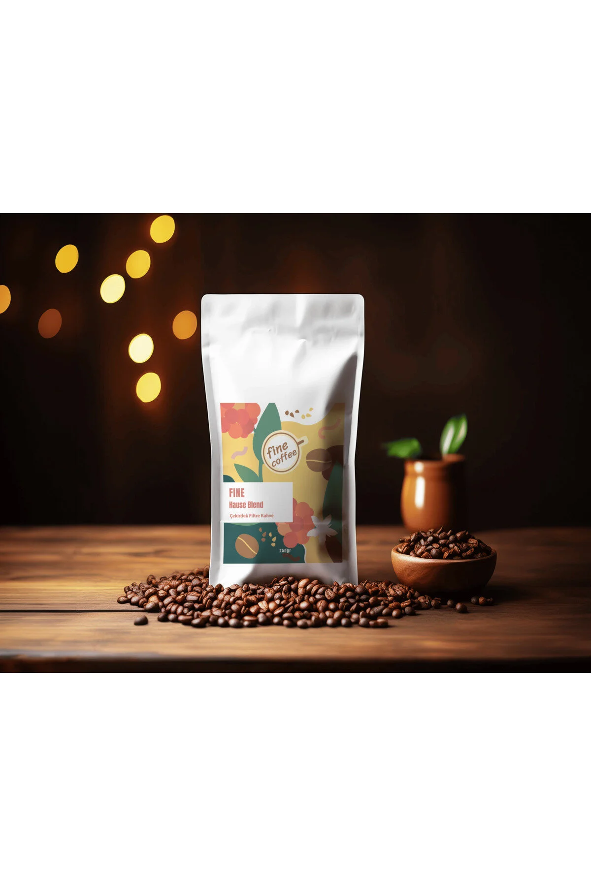 قهوه فیلتر و دانه کامل مخلوط خوب بو داده محلی 250 گرم. FH finehome