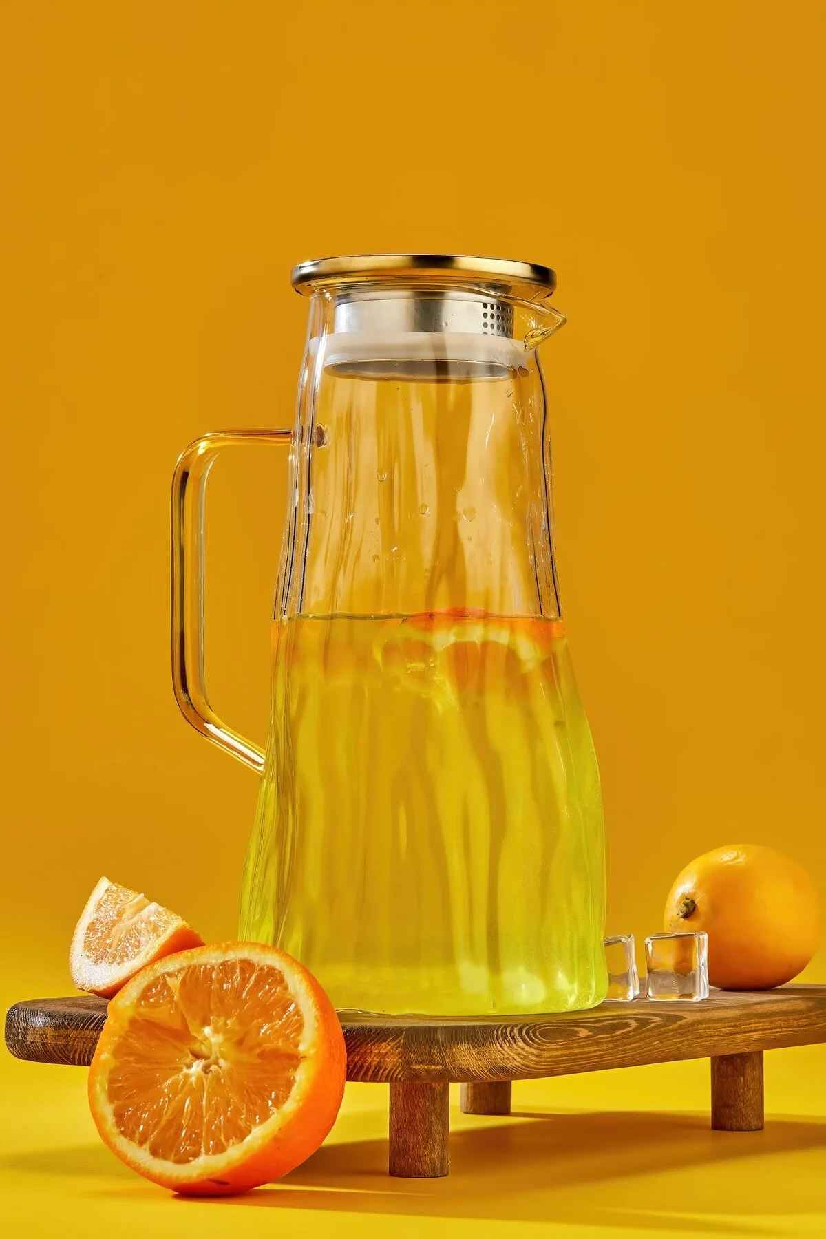 پارچ و تنگ کوزه شیشه ای BOROSILICATE با درب طلای 2 لیتری طراحی شیک قوی Cooker