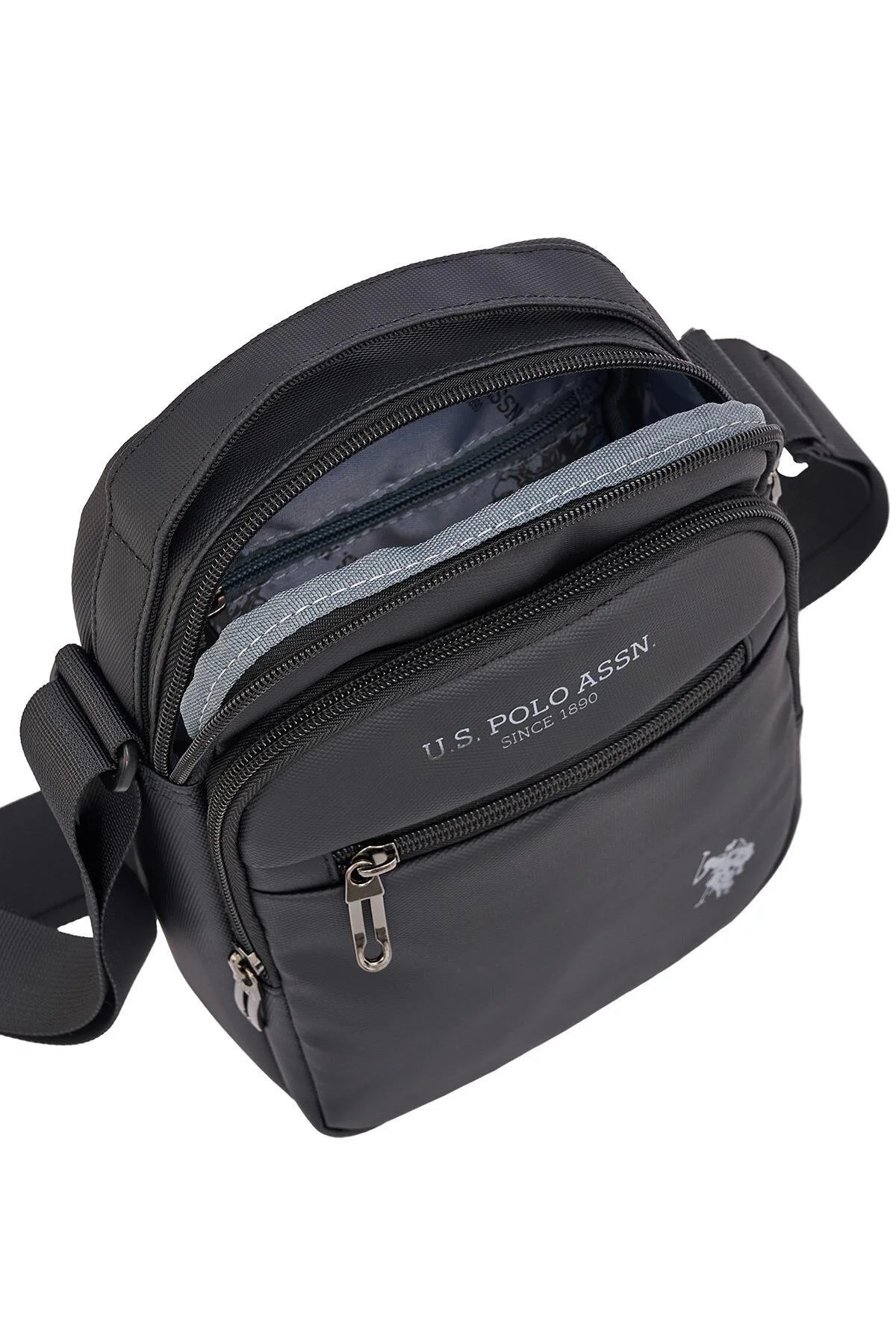 کیف پستی و دستی مردانه U.S. Polo Assn کیف دوشی شیک و کاربردی رنگ مشکی U.S. Polo Assn.