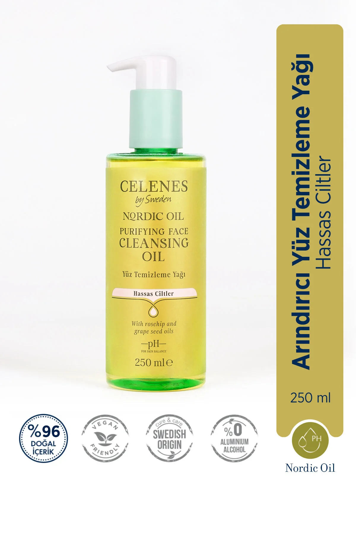 پاک کننده صورت تصفیه روغن نوردیک پوست حساس به Celenes by Sweden