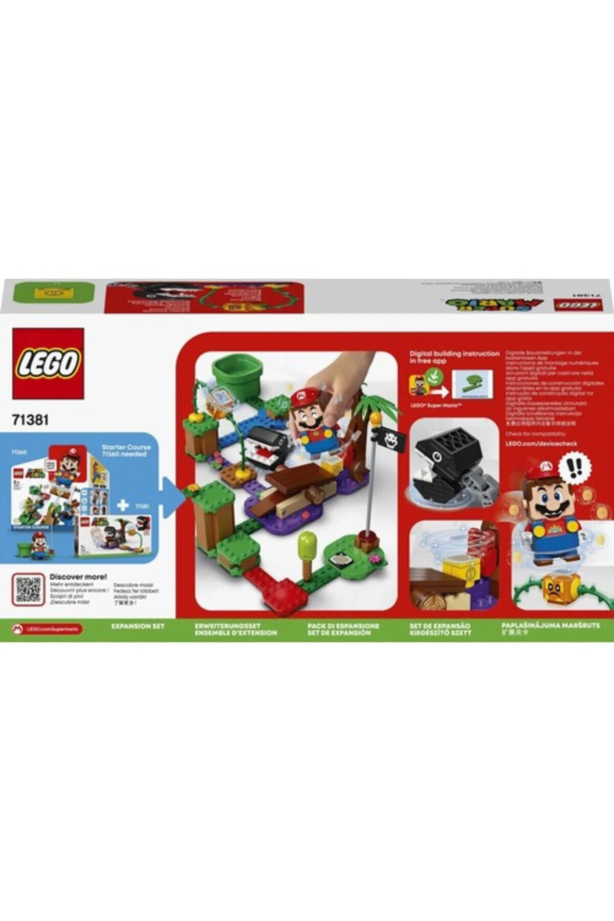 اسباب بازی های فیگور شخصیت مجموعه توسعه دهنده 71381 زنجیره ای CHOMP JUNGLE ENCOUNTER SUPER MARIO اورجینال LEGO