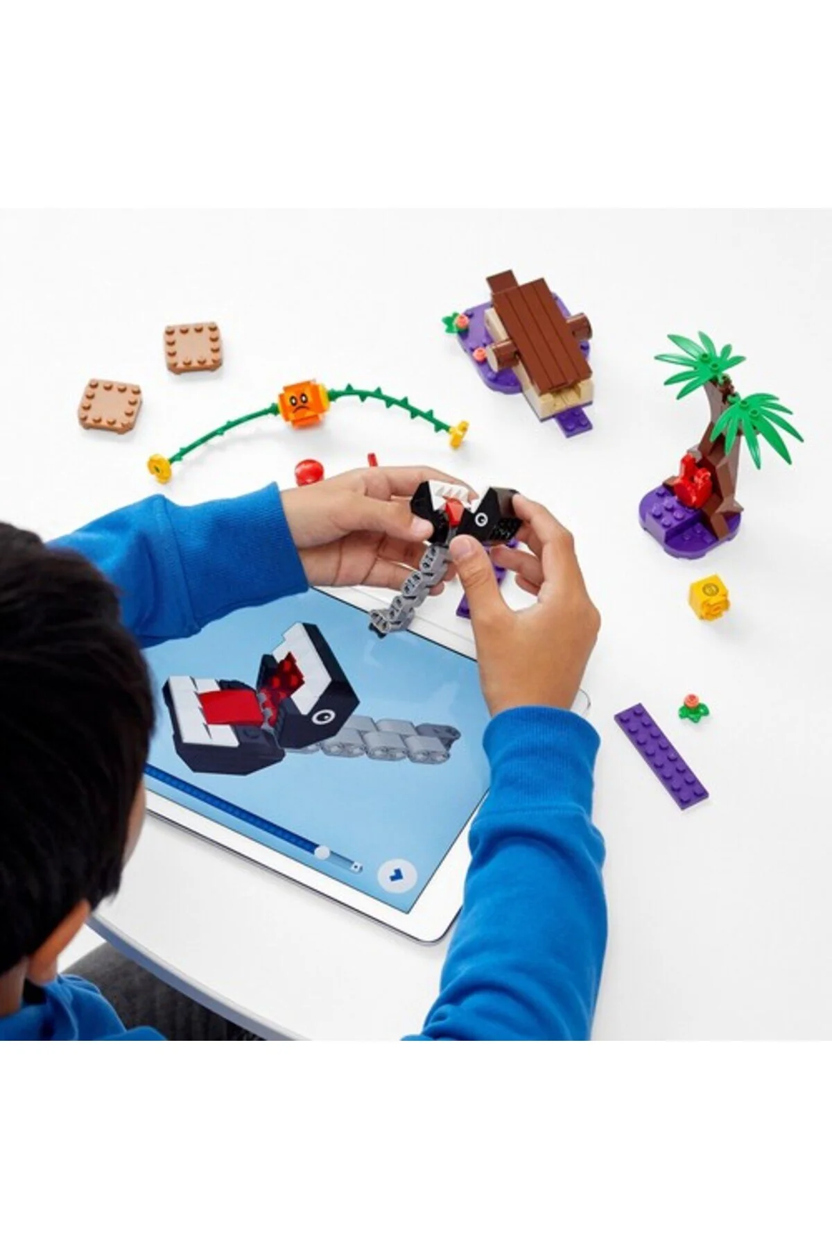 اسباب بازی های فیگور شخصیت مجموعه توسعه دهنده 71381 زنجیره ای CHOMP JUNGLE ENCOUNTER SUPER MARIO اورجینال LEGO