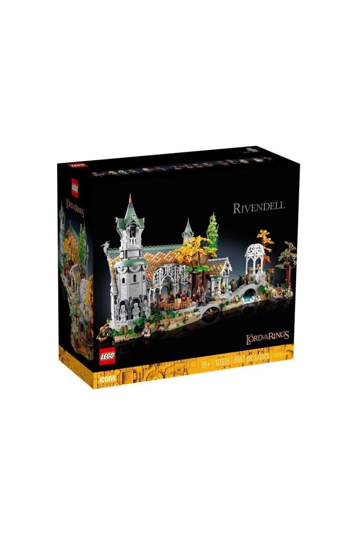 لگو نمادهای ارباب حلقه ها: آیکون متخصص خالق RIVENDELL 10316 اورجینال LEGO