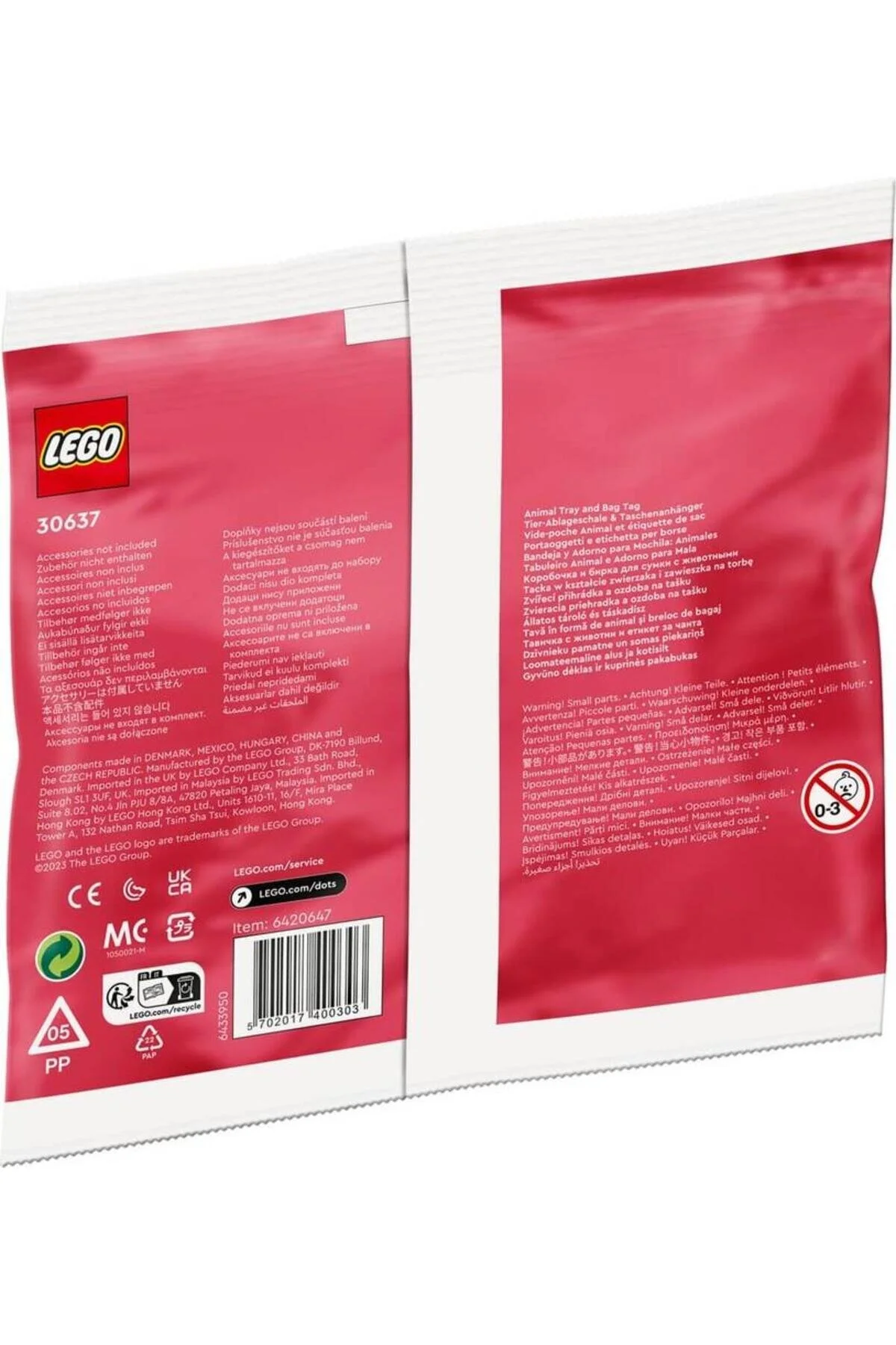 لگو نقاط 30637 سینی حیوانات برچسب کیف اورجینال LEGO