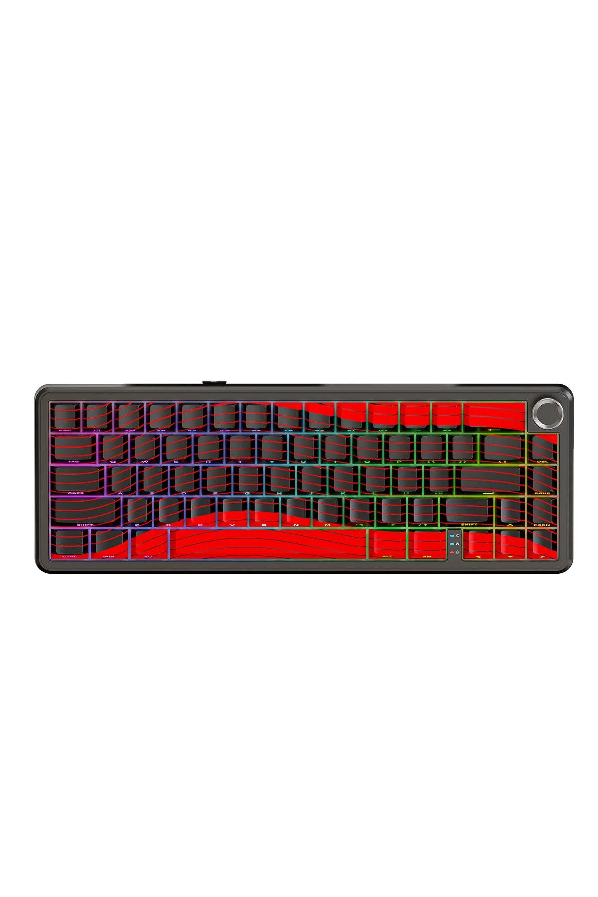 کیبورد مخصوص بازی حمله به کوسه X65PRO HE RGB 8000HZ ماشه سریع بی سیم ضربه محکم و ناگهانی کلید سوئیچ مغناطیسی 0.01 میلی متر GİZA