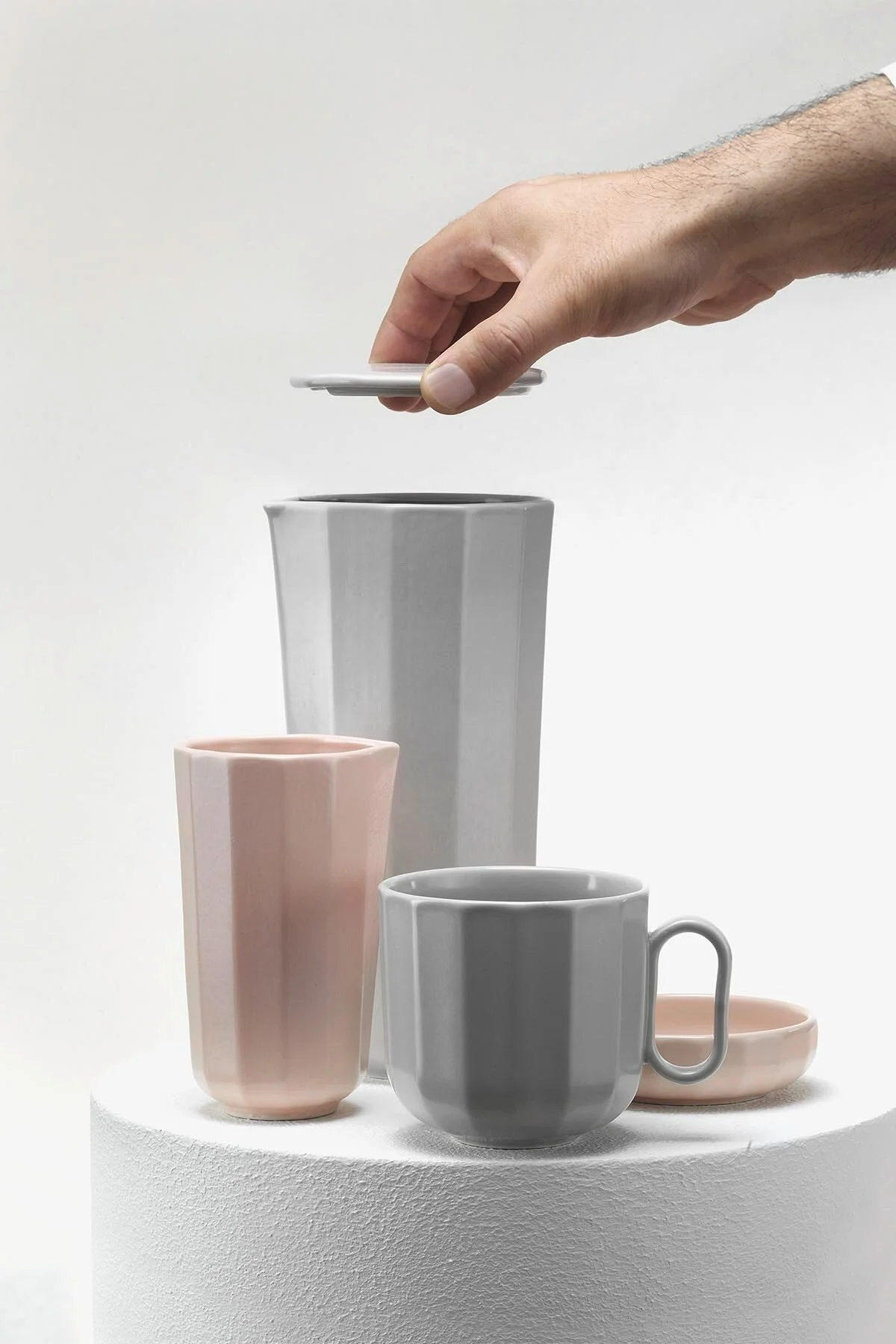ماگ BEVEL SINGLE MUG 350 CC MATTE BEIGE Kütahya Porselen
