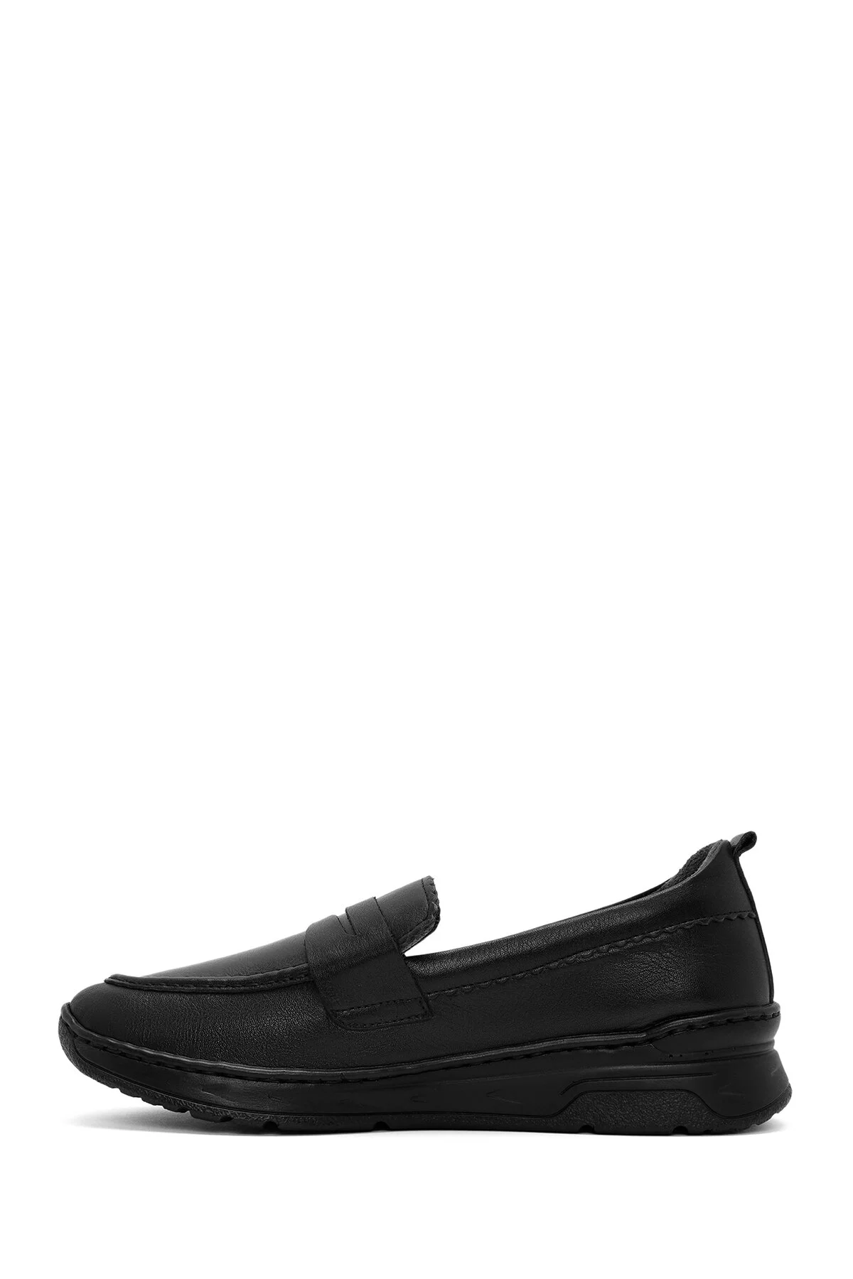 کفش زنانه چرمی سیاه Loafer دریمود Derimod