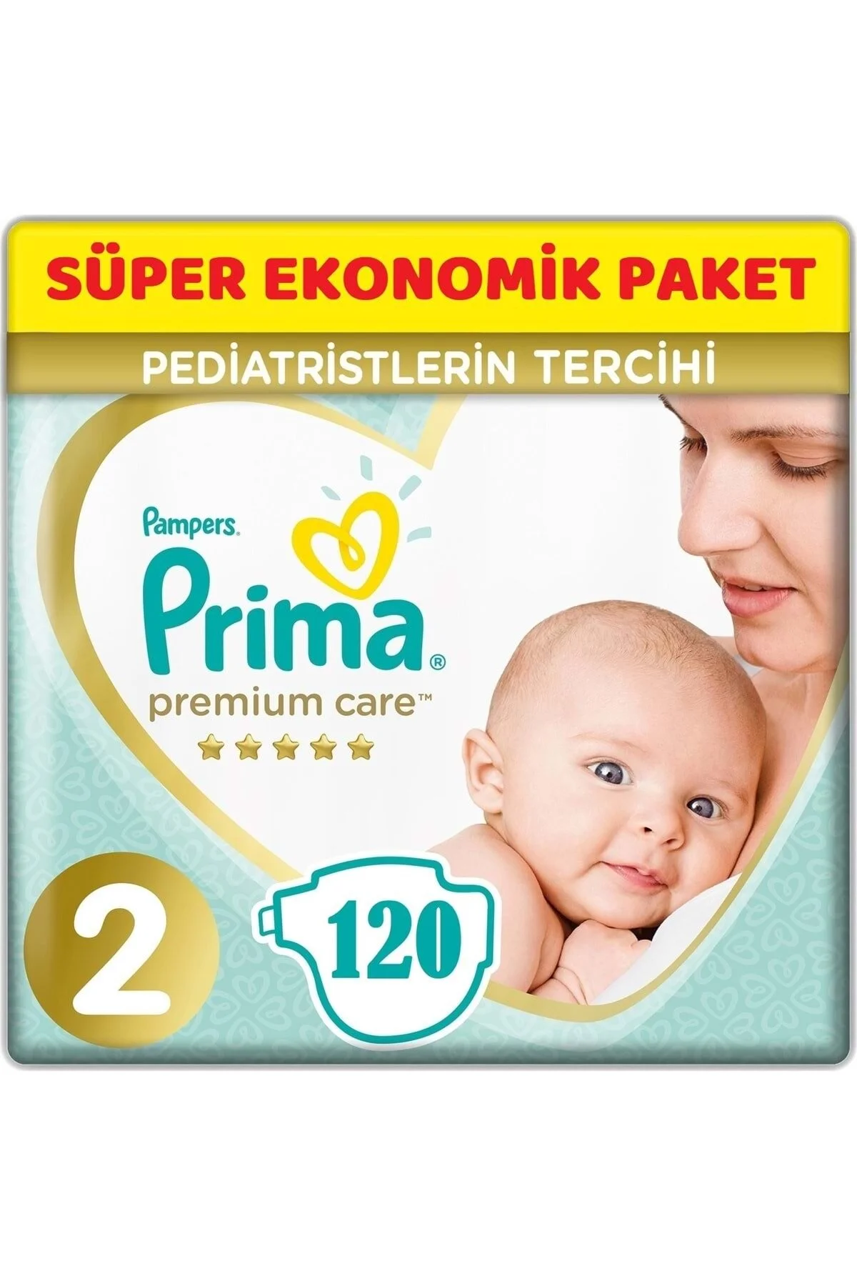 پوشک بچه اندازه CARE PREMIUM: 2 4 8 کیلوگرم MINI 120 عددی SUPER ECONOMICAL PK اورجینال Prima