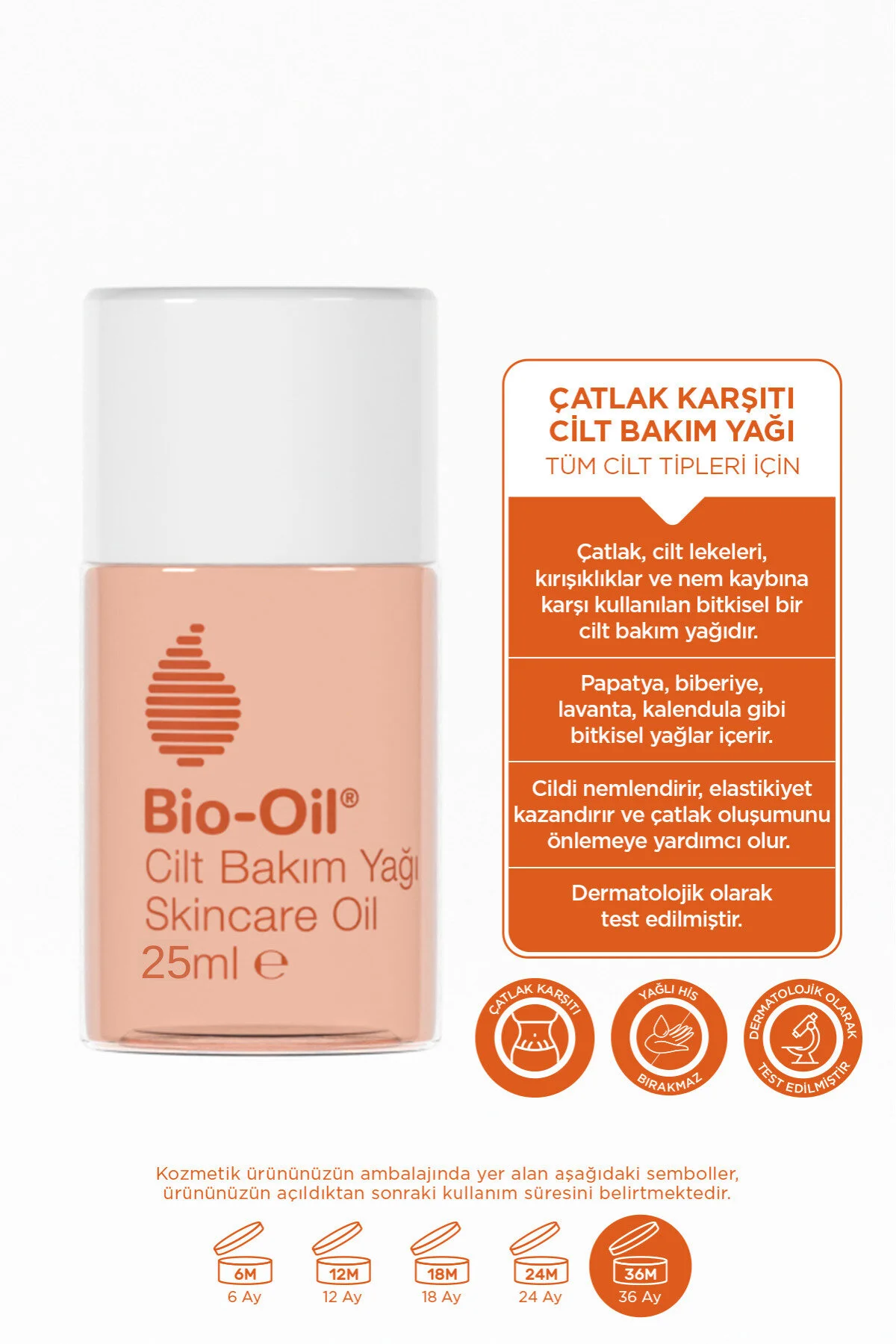 کرم ترک پوستی ضد قطره و روغن مراقبت از پوست مرطوب کننده 25 میل 3 قطعه Bio-Oil