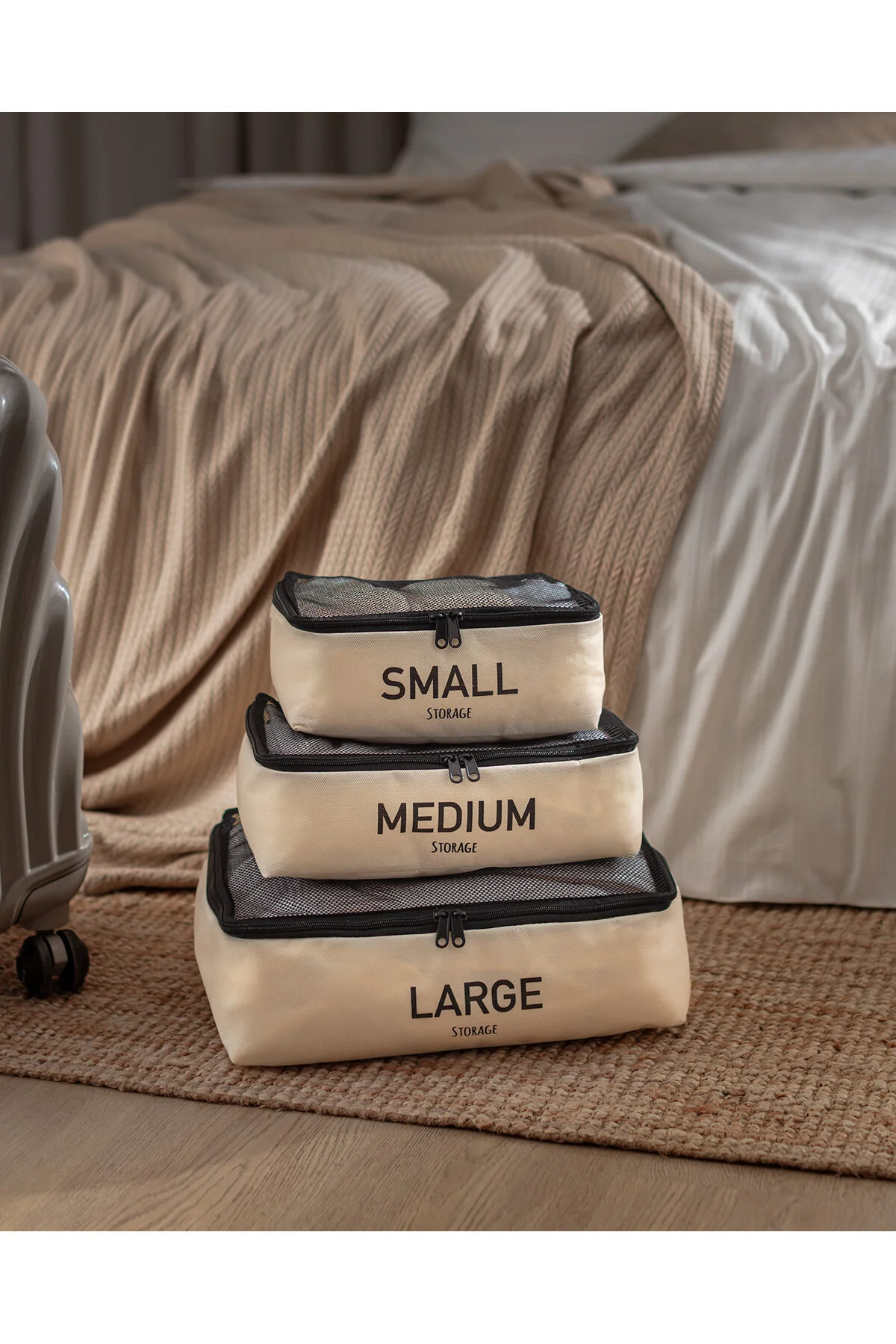 نظم‌دهنده چمدان EVA 3 IN SUIT ORGANIZER کرم Madame Coco