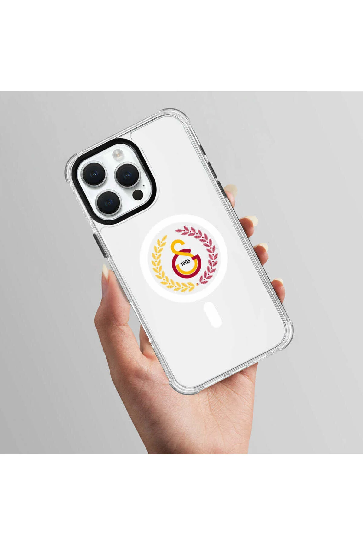 کاور و قاب گوشی دارای مجوز گالاتاسارای YAPRAK ARMA MAGSAFE سازگار با IPHONE 15 Galatasaray