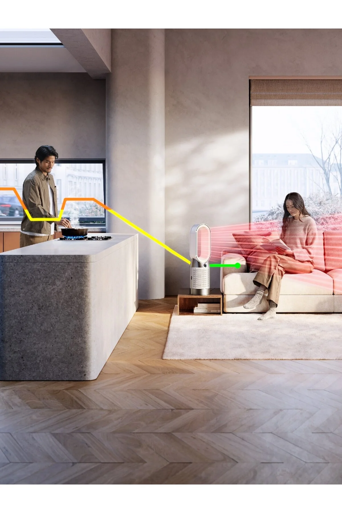 تصفیه کننده هوا هوای داغ HP1 سفید اورجینال DYSON