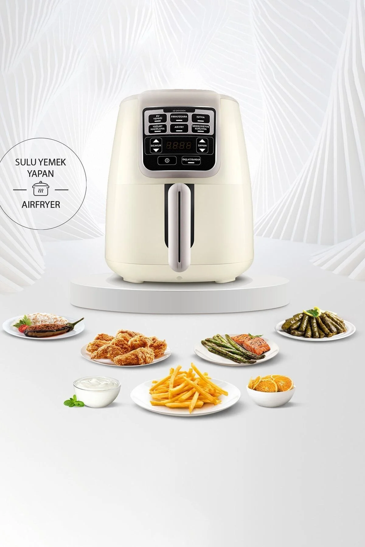 سرخ کن نود هوا پز وسرخ سخنگوی Air Pro Cook Xl 2 In 1 Airfryer کاراجا Karaca