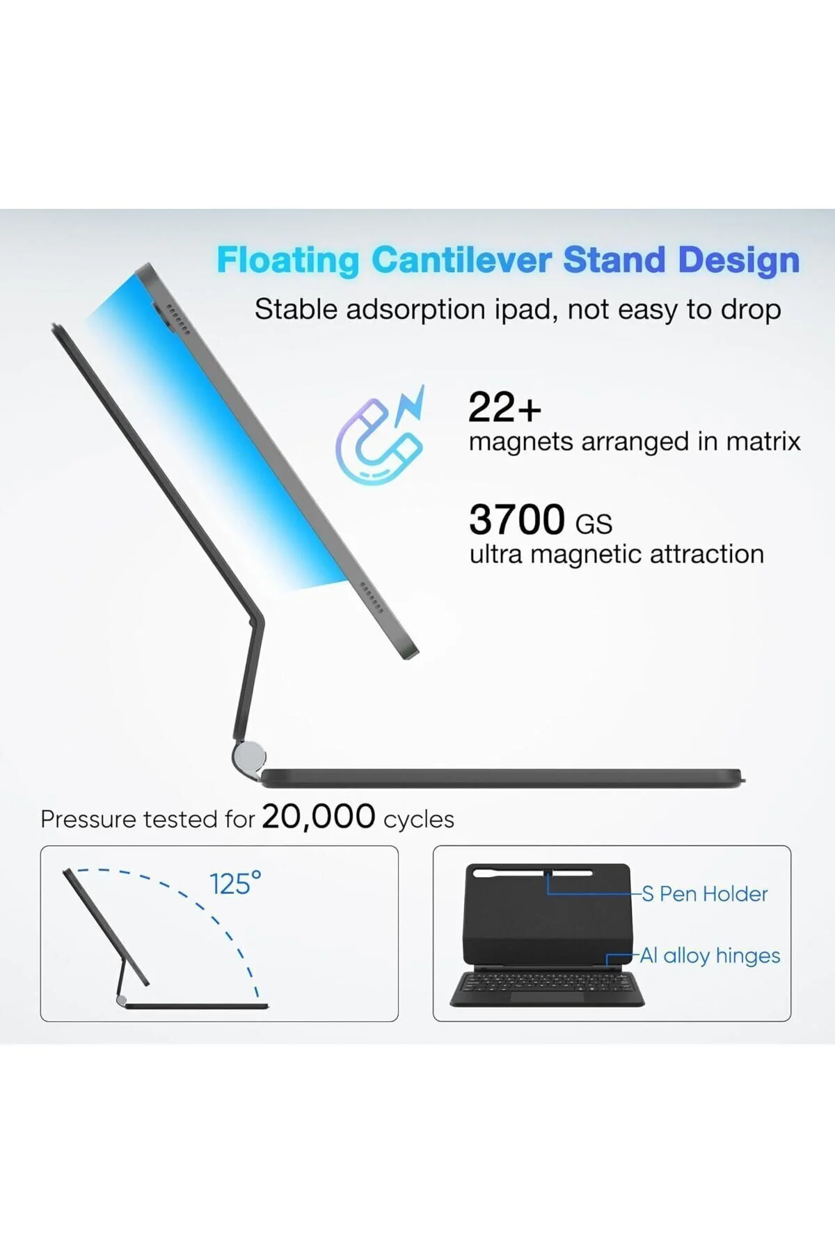 کیبورد GALAXY TAB S10 10.9 INC سازگار با صفحه کلید جادویی TOUCHPAD RGB مورد Fogy
