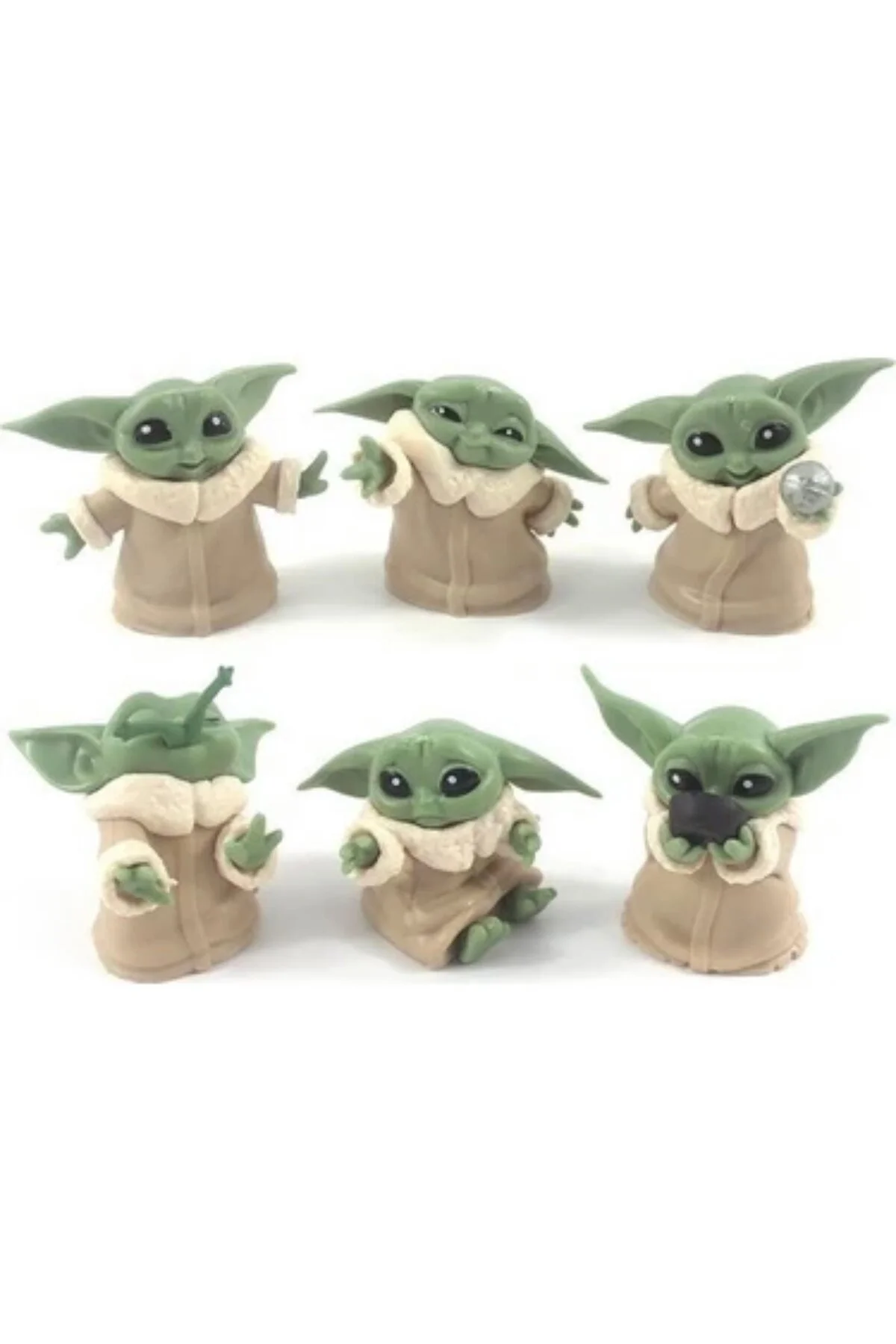 اسباب بازی های فیگور دیگر ست کاراکتر TOY BABY YODA 6 تیکه Genel Markalar