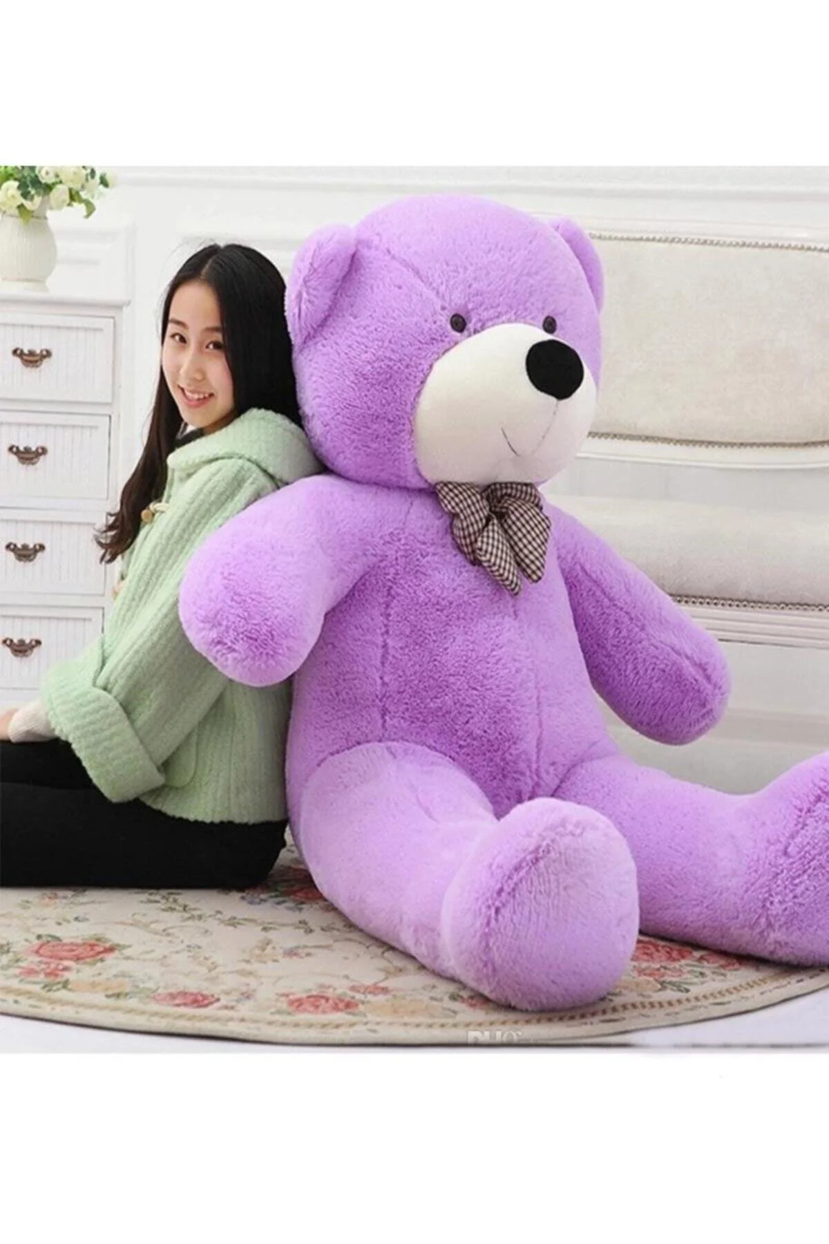 اسباب بازی های پشمی خرس عروسکی مخمل دار بزرگ 170 سانتی متری هدیه Pandamkee