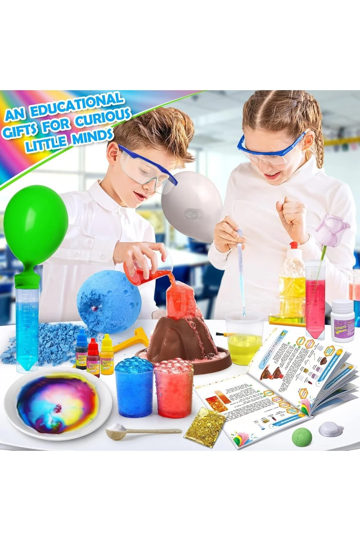 اسباب بازی های آموزشی 50+ کیت آزمایشات علمی فعالیت STEM برای کودکان شیمیایی کاوش سنگ گوهر تجربی UNGLINGA