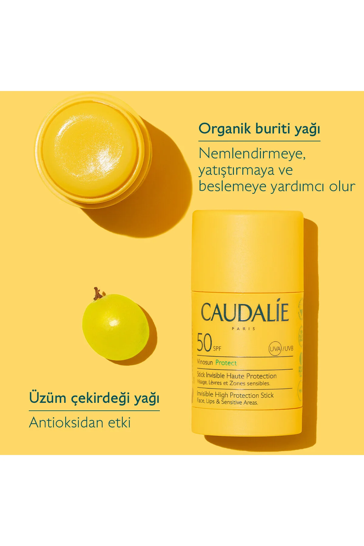 Caudalie ضدآفتاب مخفی وینوسان پروتکت با SPF 50+