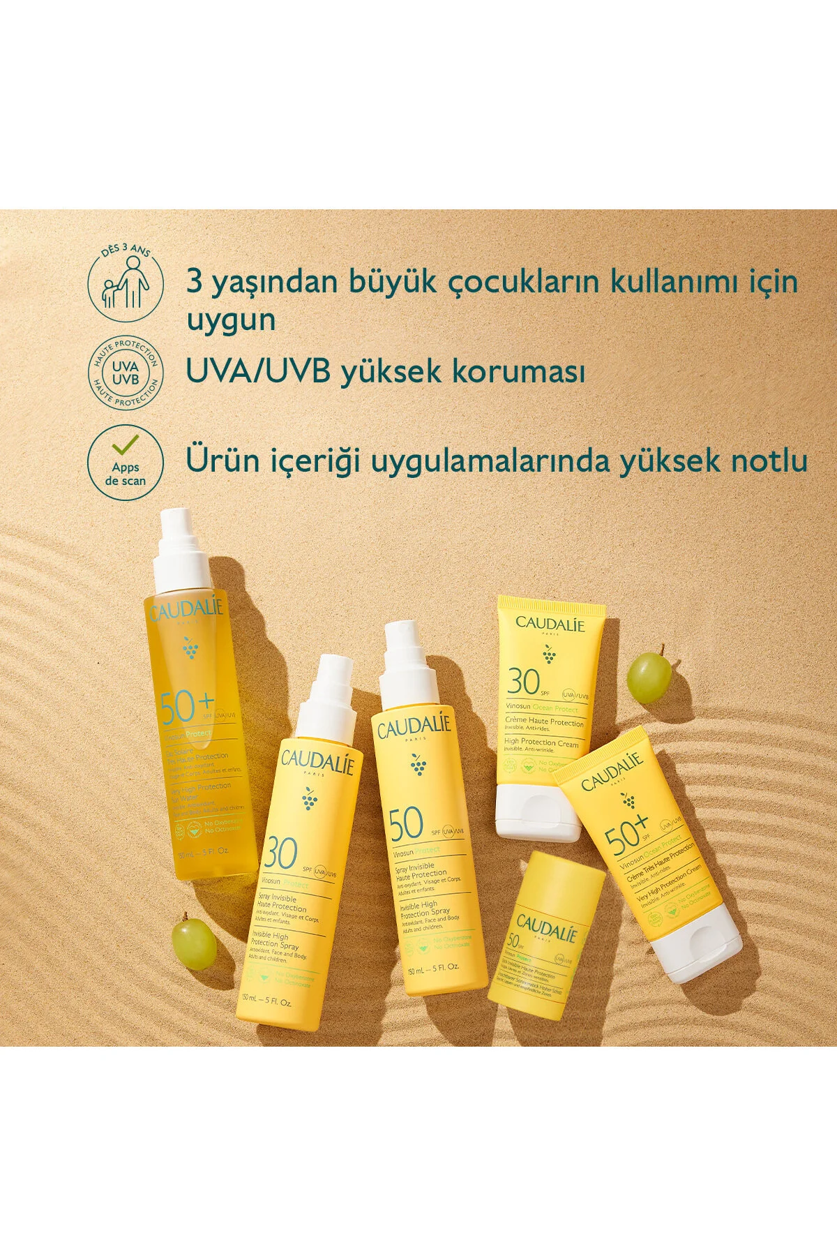 Caudalie ضدآفتاب مخفی وینوسان پروتکت با SPF 50+