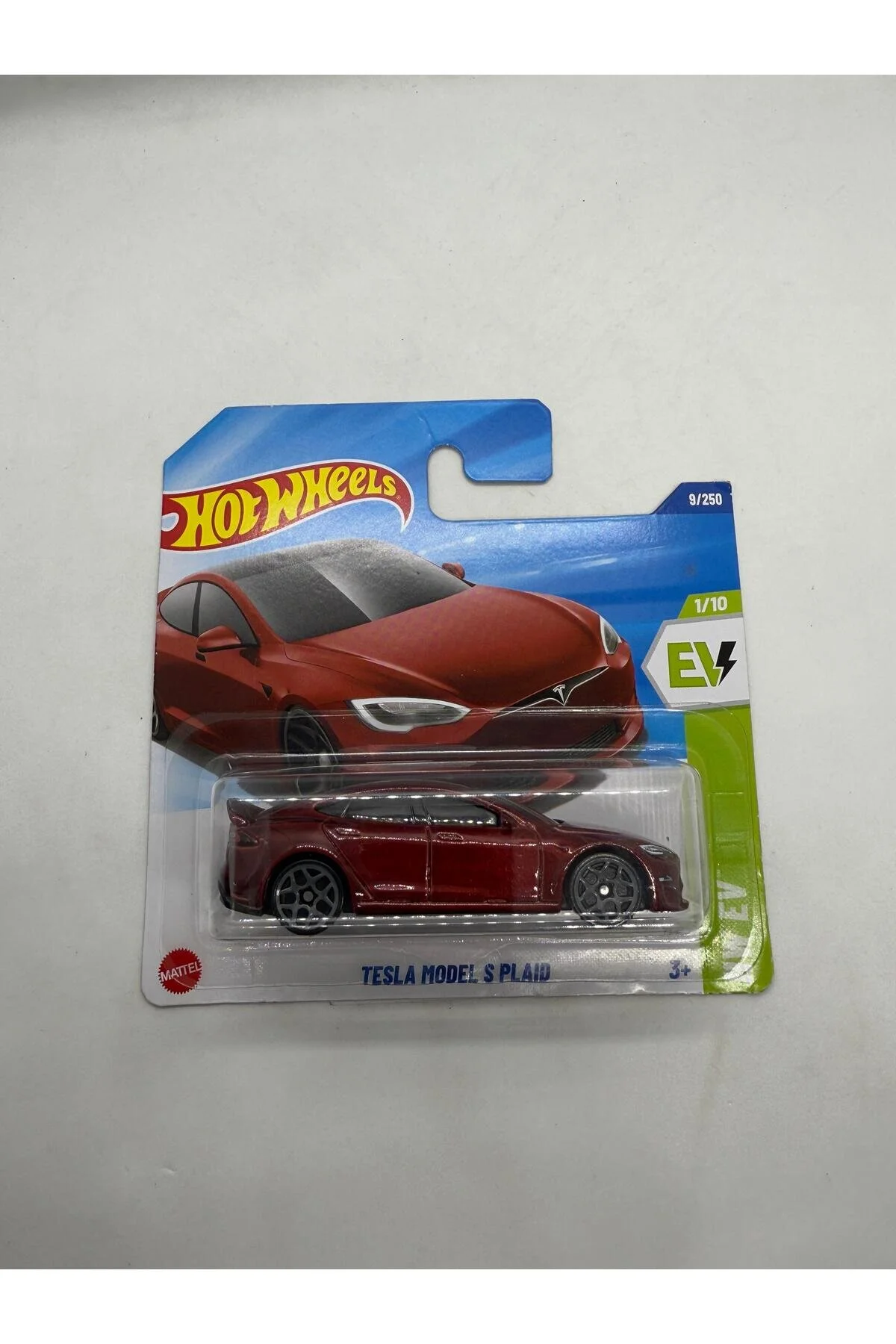 ماشین اسباب بازی TESLA MODEL S PLAID BURGUNDY HOT WHEELS