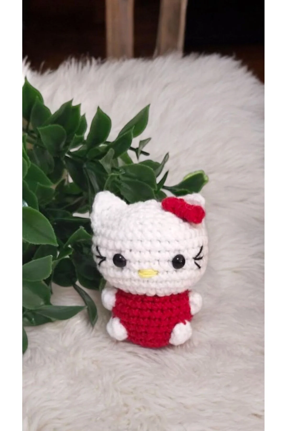 جلیقه کلید جاکلیدی AMIGURUMI HELLO KITTY اورجینال çakır gurumii
