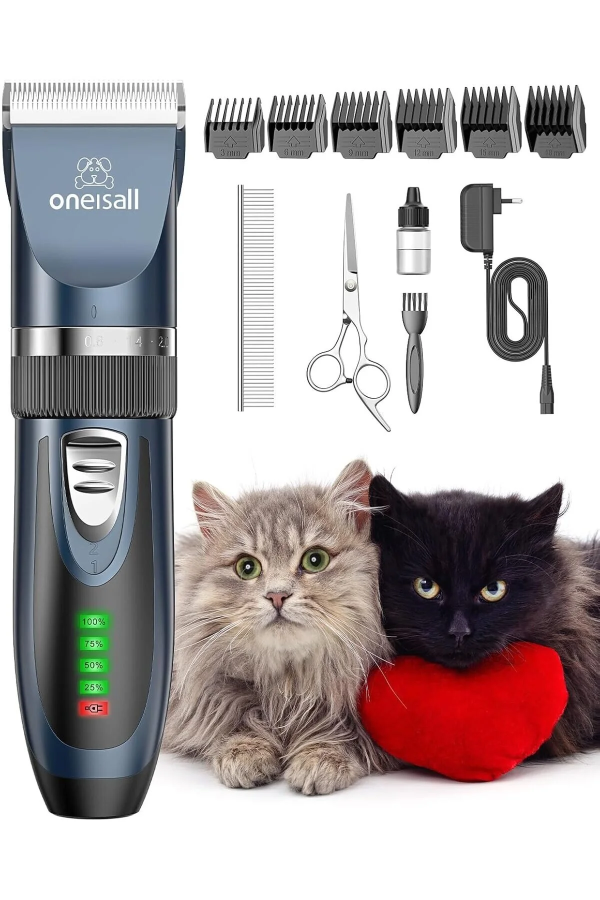 ماشین اصلاح براق گربه ساکت موتور قدرتمند سرامیک و تیتانیوم oneisall
