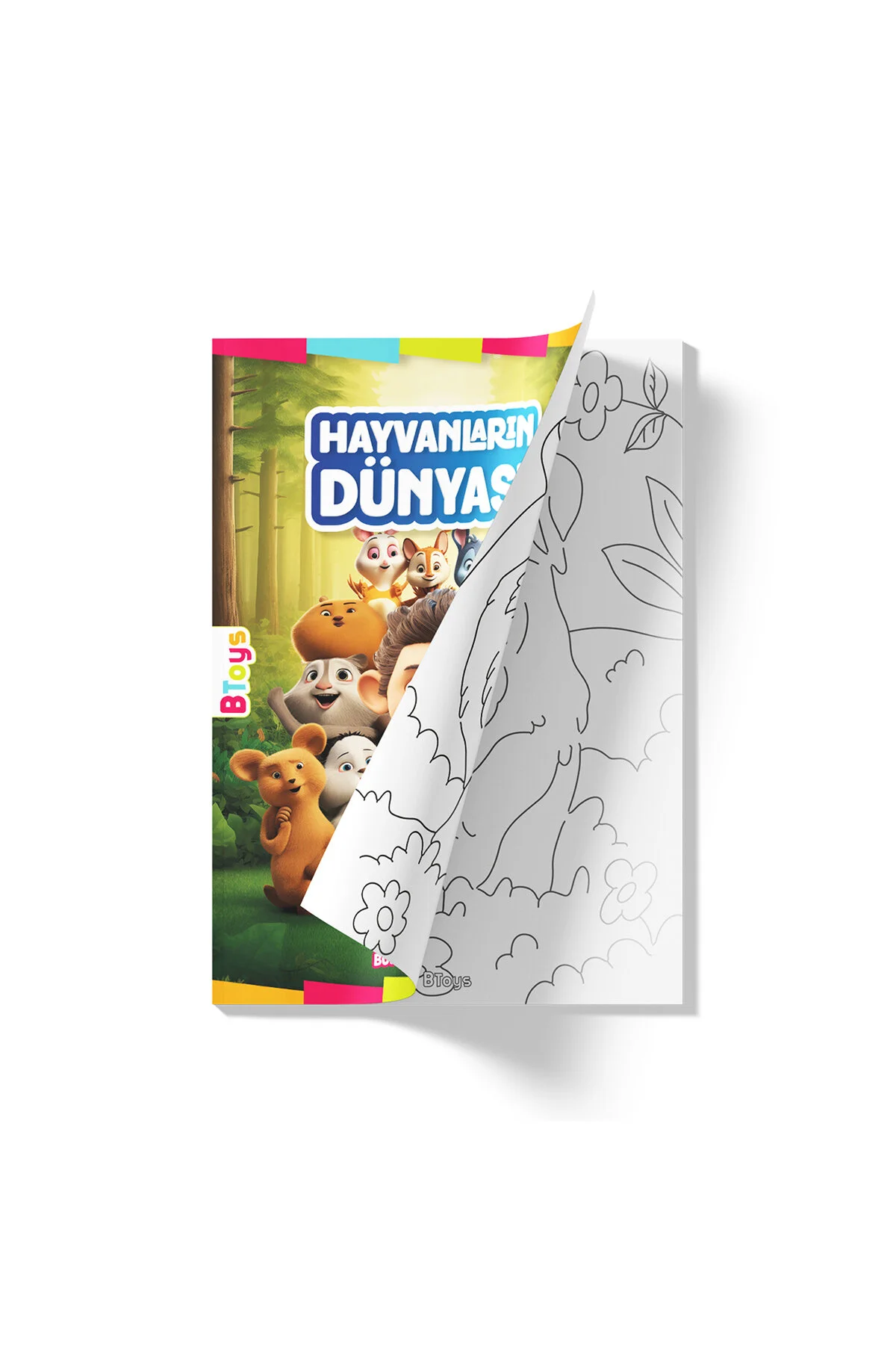 کتاب های رنگ آمیزی دنیای حیوانات 24 صفحه BToys