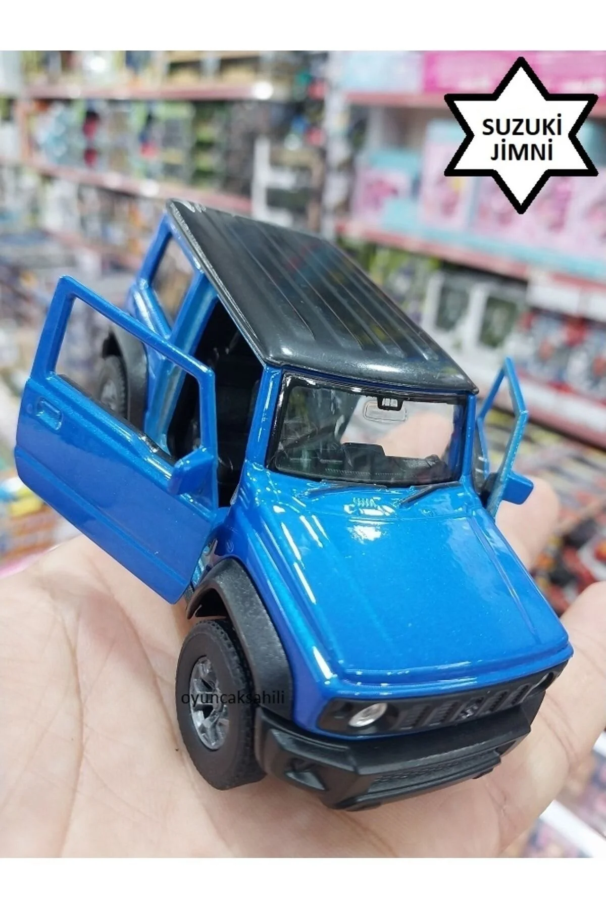 مدل خودرو SUZUKI JIMNY MODEL JEEP 1.36 DIECAST اصلی ماشین فلزی DOOR OPEN CZECH BLUE OYUNCAKSAHİLİ